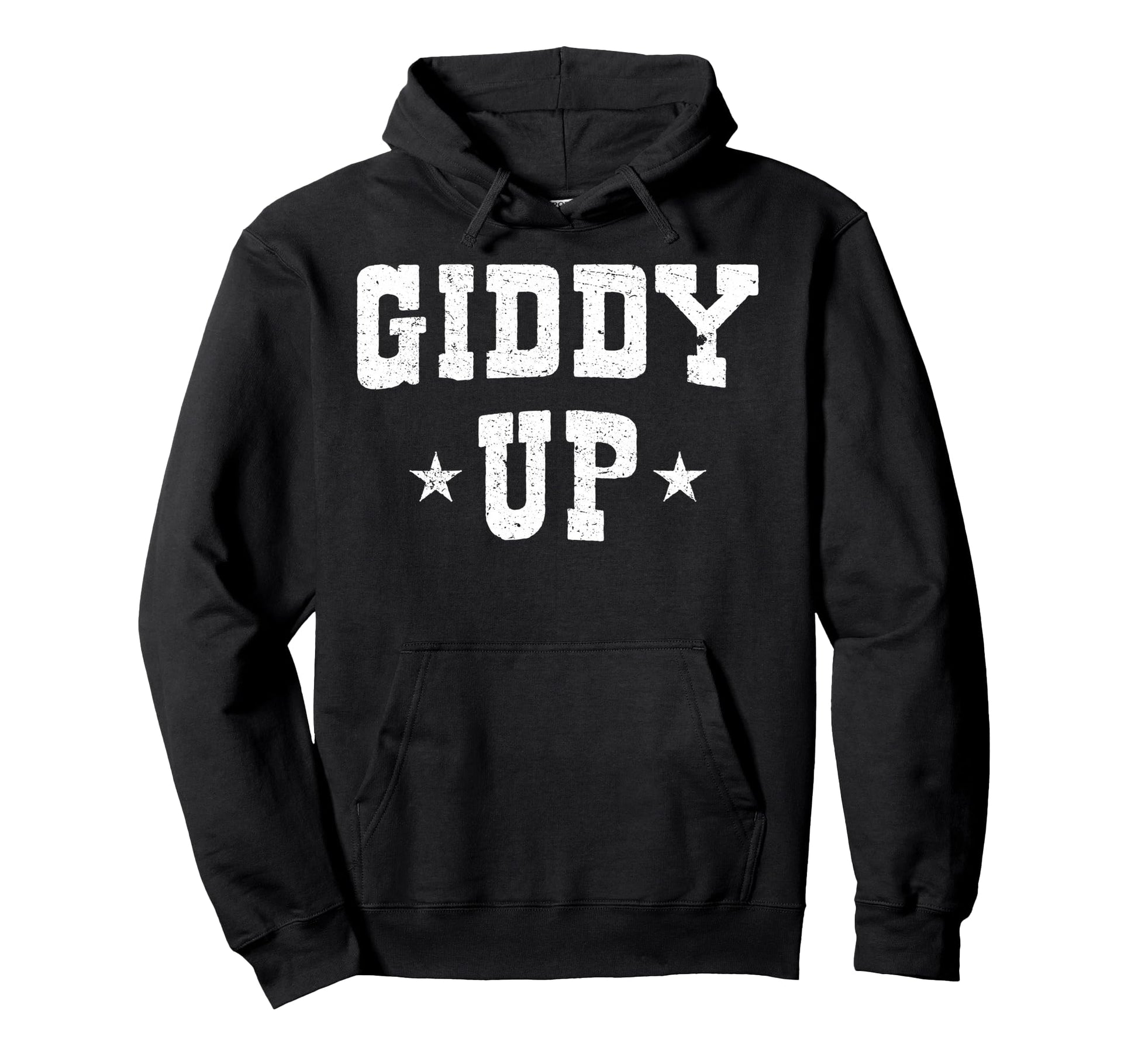 Giddy Up Cowboy Cowgirl White Rodeo Gift Hoodie - Trendy Graphic Men Women - T-Shirt, Sweatshirt, Hoodie