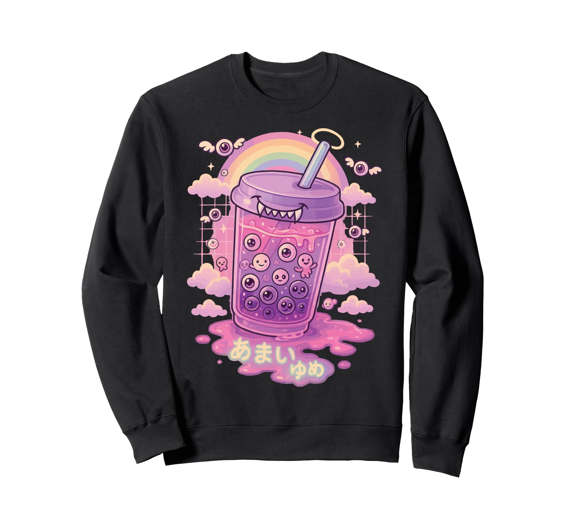 Japanese Boba Weirdcore Aesthetic Sweatshirt - Minimalist Print Unisex - T-Shirt, Sweatshirt, Hoodie