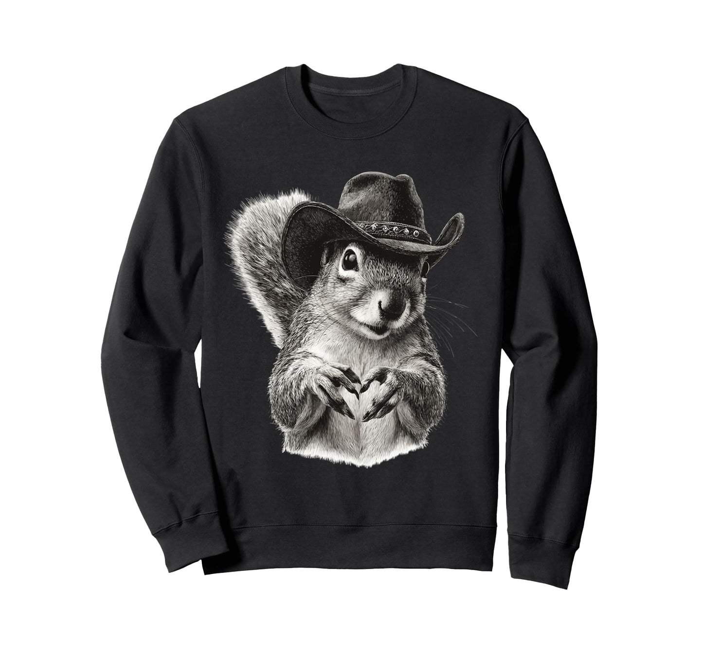 Country Cowboy Squirrel Rodeo Sweatshirt - Casual Everyday Wear Unisex - T-Shirt, Sweatshirt, Hoodie