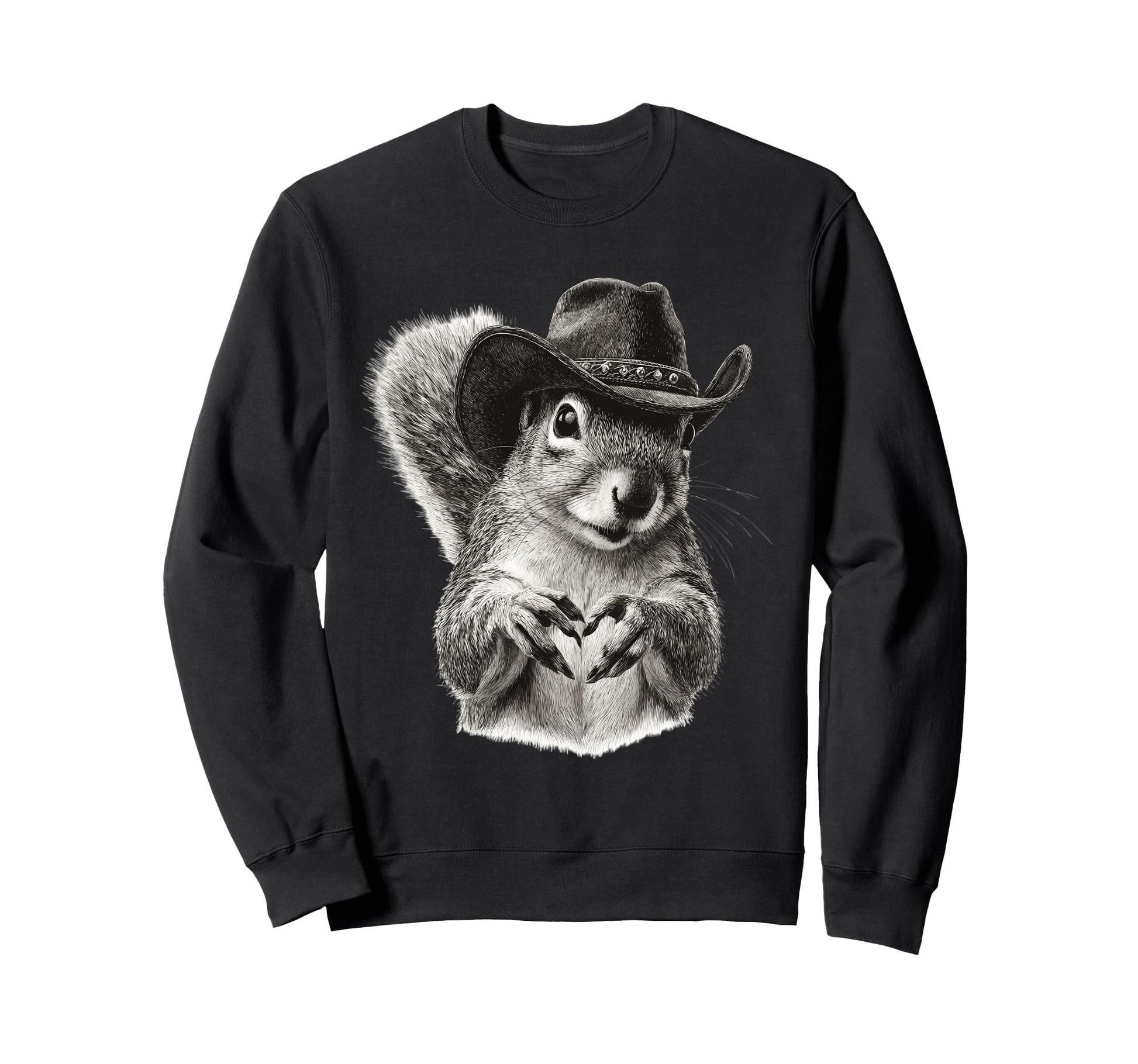Country Cowboy Squirrel Rodeo Sweatshirt - Casual Everyday Wear Unisex - T-Shirt, Sweatshirt, Hoodie