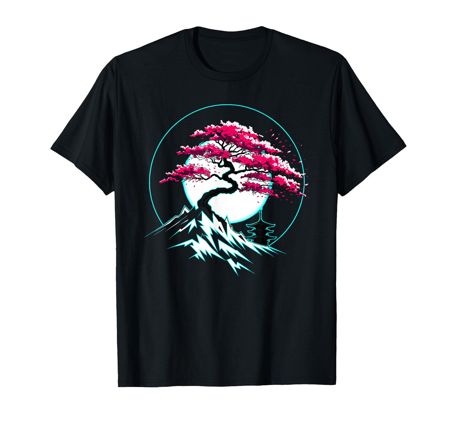 Mount Fuji Art Sakura Japan T-Shirt - Aesthetic Graphic for Adults - T-Shirt, Sweatshirt, Hoodie