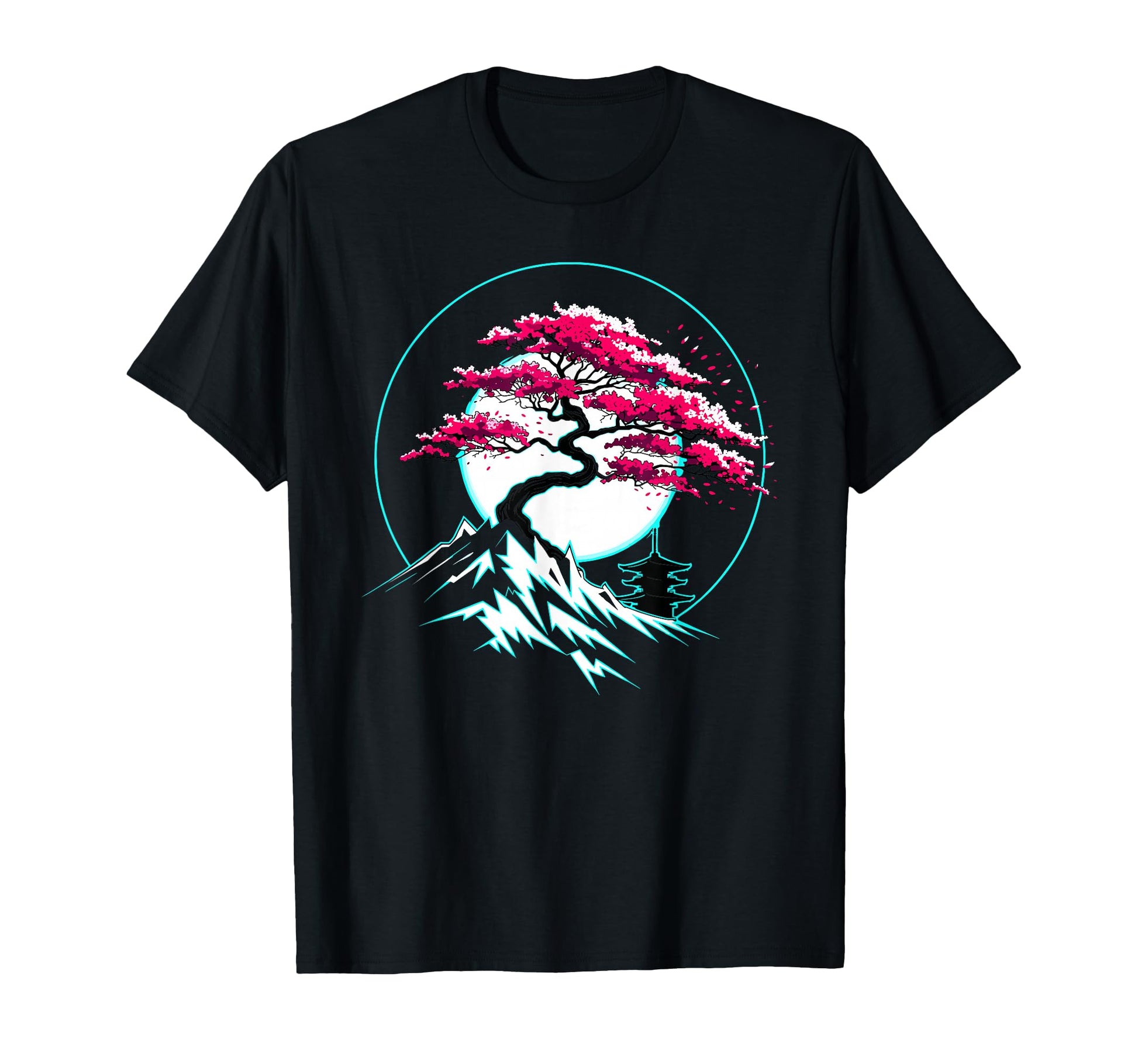 Mount Fuji Art Sakura Japan T-Shirt - Aesthetic Graphic for Adults - T-Shirt, Sweatshirt, Hoodie