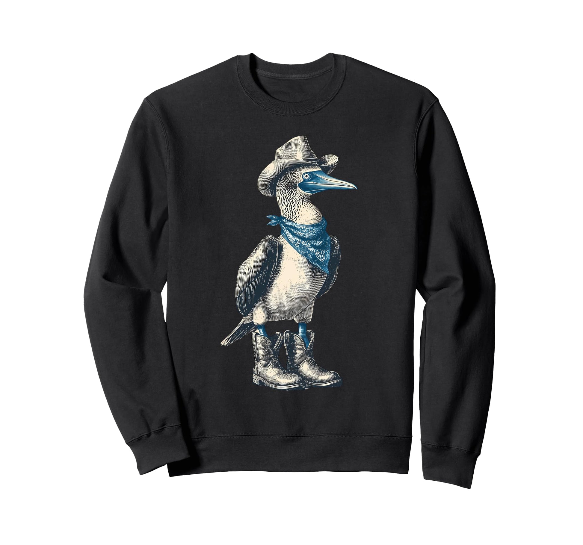 Blue Footed Booby Cowboy Cowgirl Sweatshirt - Streetwear Style for Adults - T-Shirt, Sweatshirt, Hoodie