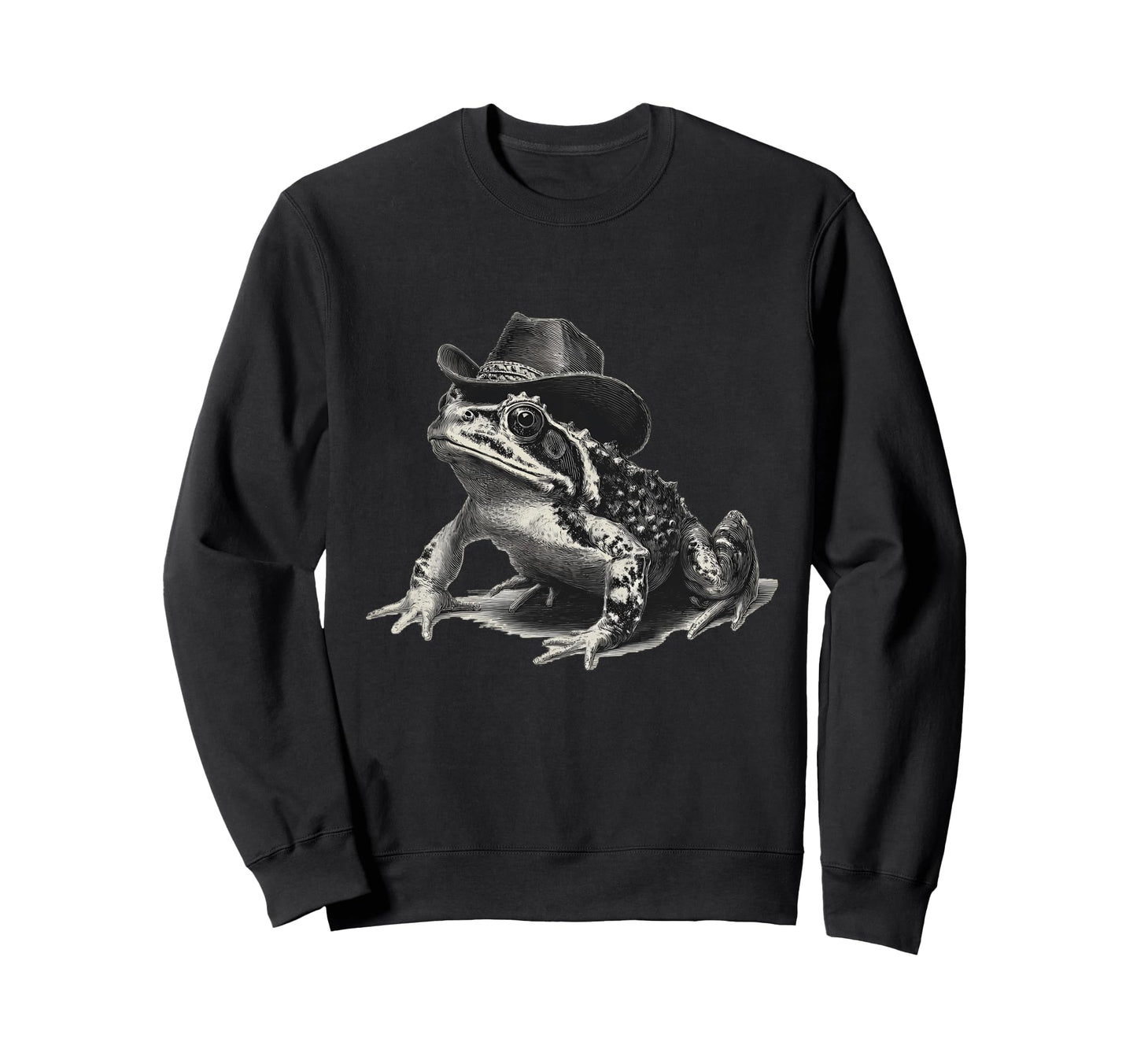 Frog Cowboy Rodeo Cowgirl Toad Western Sweatshirt - Graphic Print Unisex - T-Shirt, Sweatshirt, Hoodie