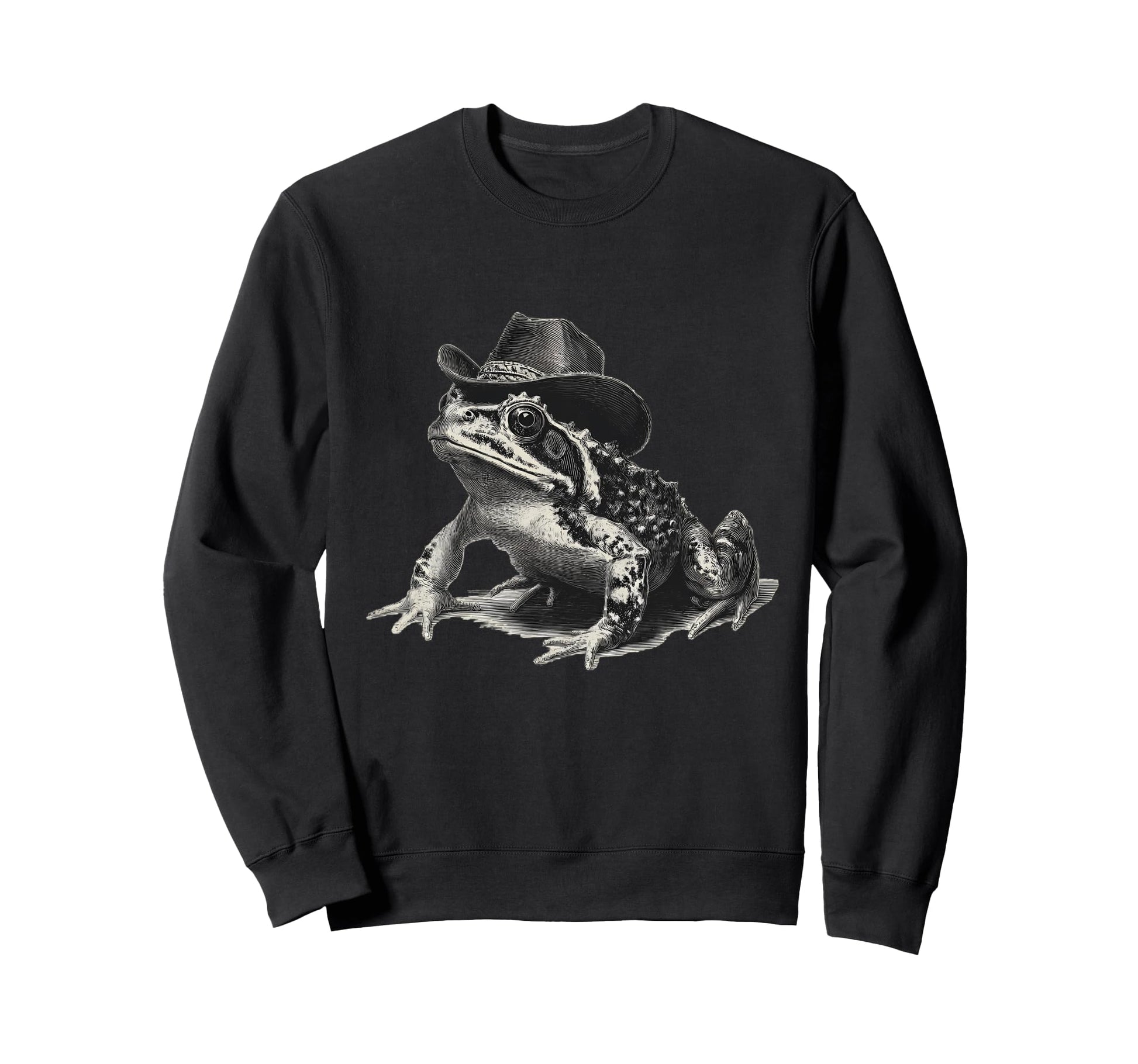Frog Cowboy Rodeo Cowgirl Toad Western Sweatshirt - Graphic Print Unisex - T-Shirt, Sweatshirt, Hoodie