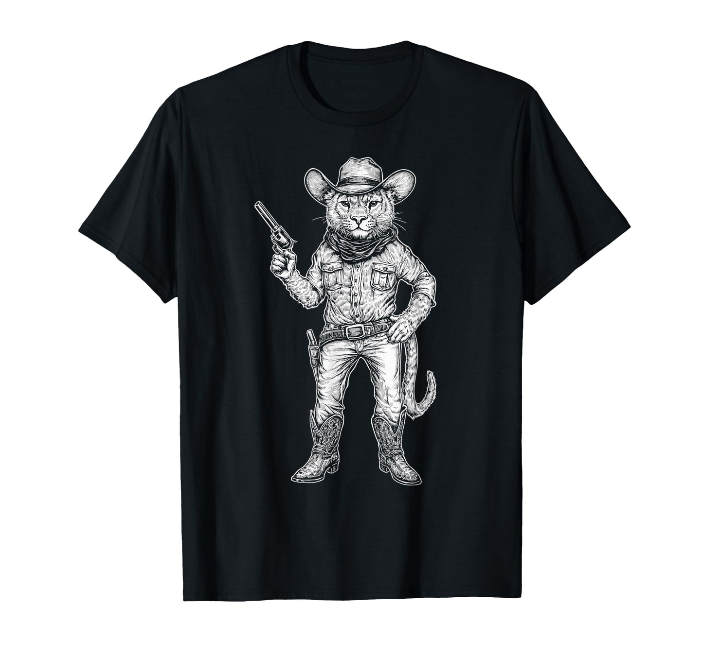 Mountain Lion Western Cowboy Country T-Shirt - Aesthetic Graphic Men Women - T-Shirt, Sweatshirt, Hoodie