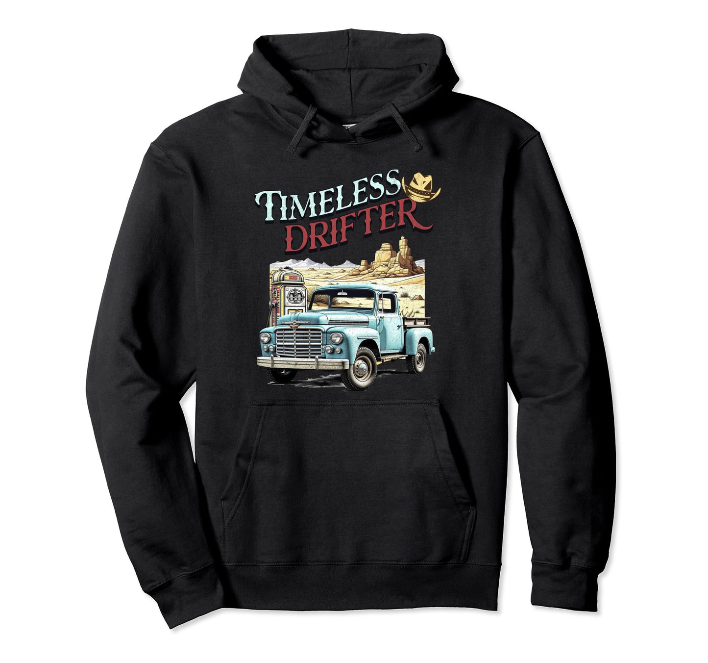 Timeless Drifter Pickup Desert Hoodie - Minimalist Print for Adults - T-Shirt, Sweatshirt, Hoodie