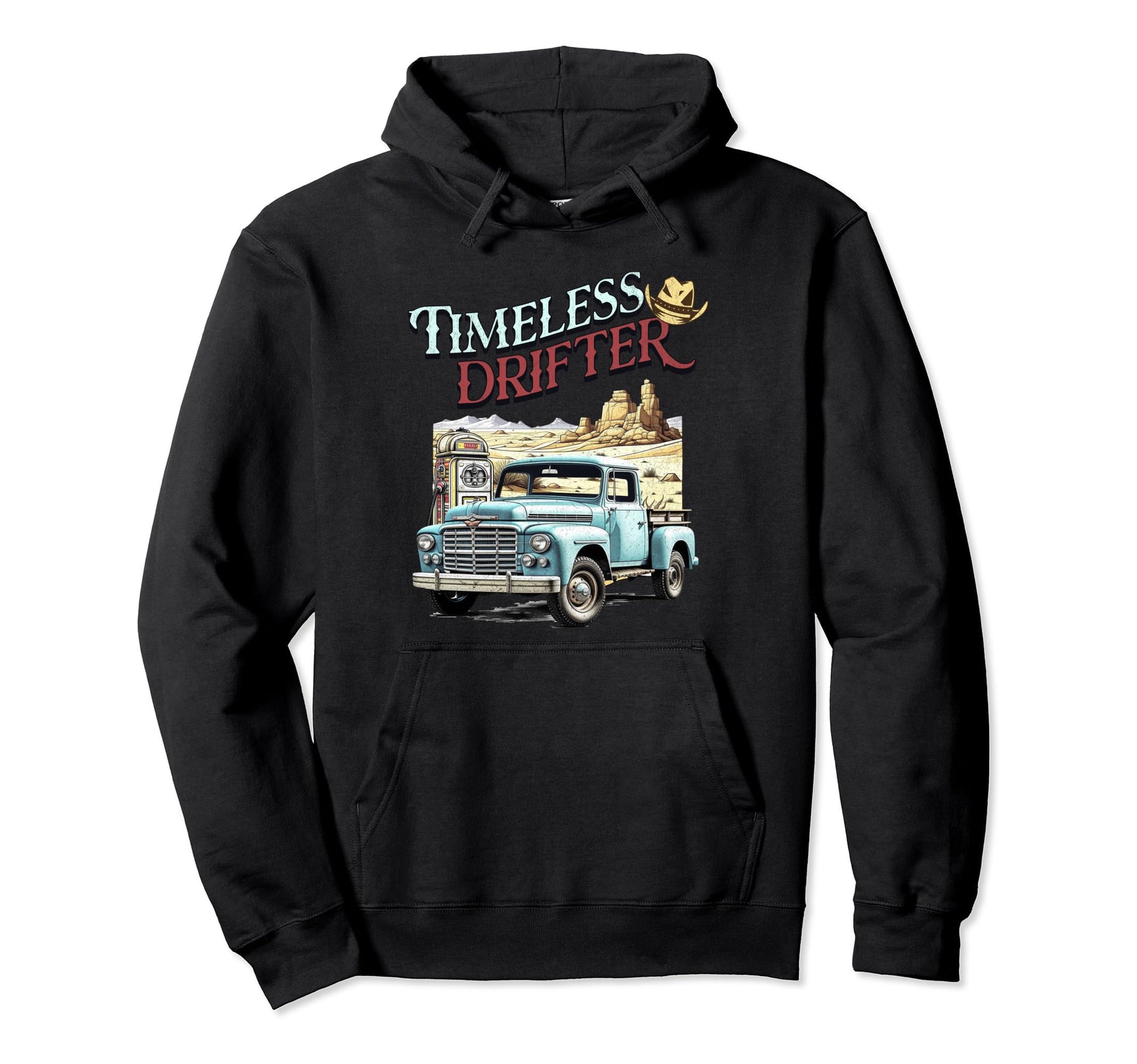 Timeless Drifter Pickup Desert Hoodie - Minimalist Print for Adults - T-Shirt, Sweatshirt, Hoodie
