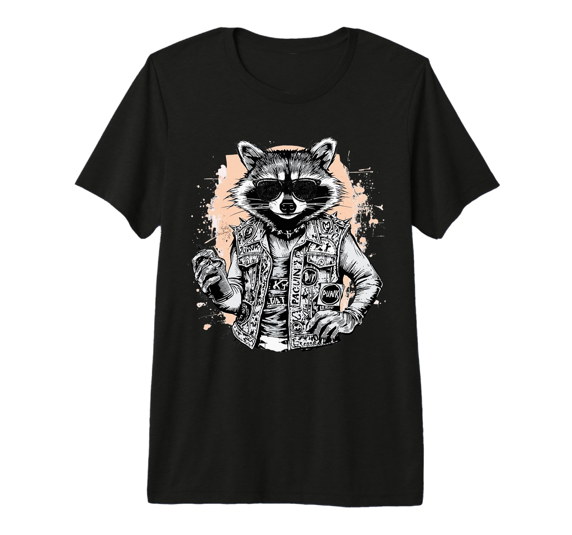 Grunge Rock Trash Panda Punk Raccoon T-Shirt - Aesthetic Graphic Unisex - T-Shirt, Sweatshirt, Hoodie