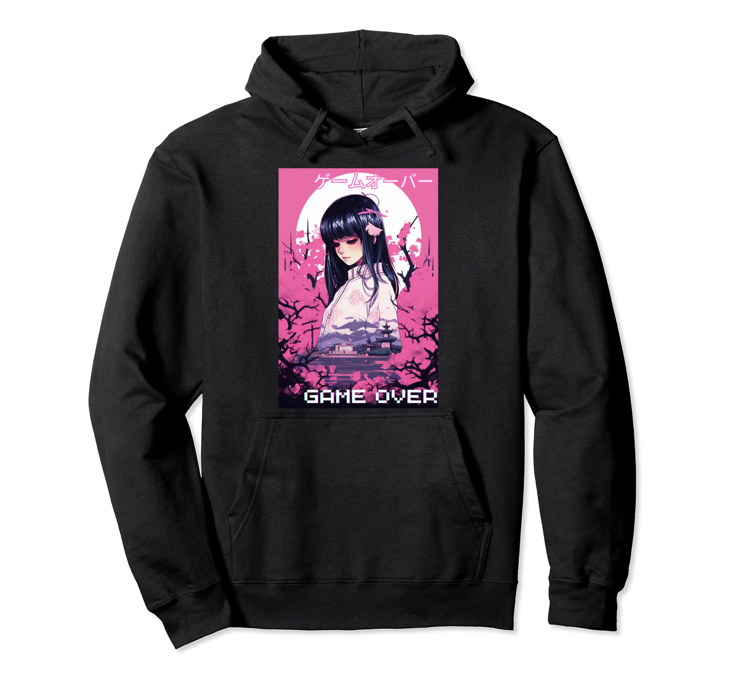 Japanese Vaporwave Sad Anime Indie Hoodie - Novelty Apparel for Adults - T-Shirt, Sweatshirt, Hoodie