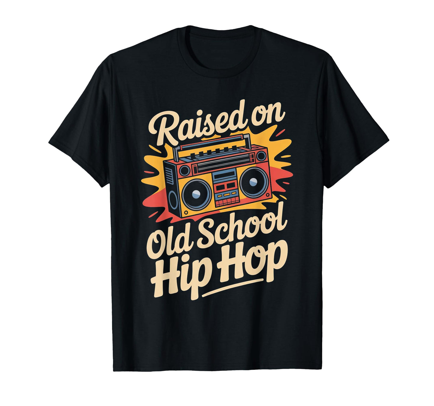 Raised Old School Hip Hop Cassette T-Shirt - Aesthetic Graphic for Adults - T-Shirt, Sweatshirt, Hoodie
