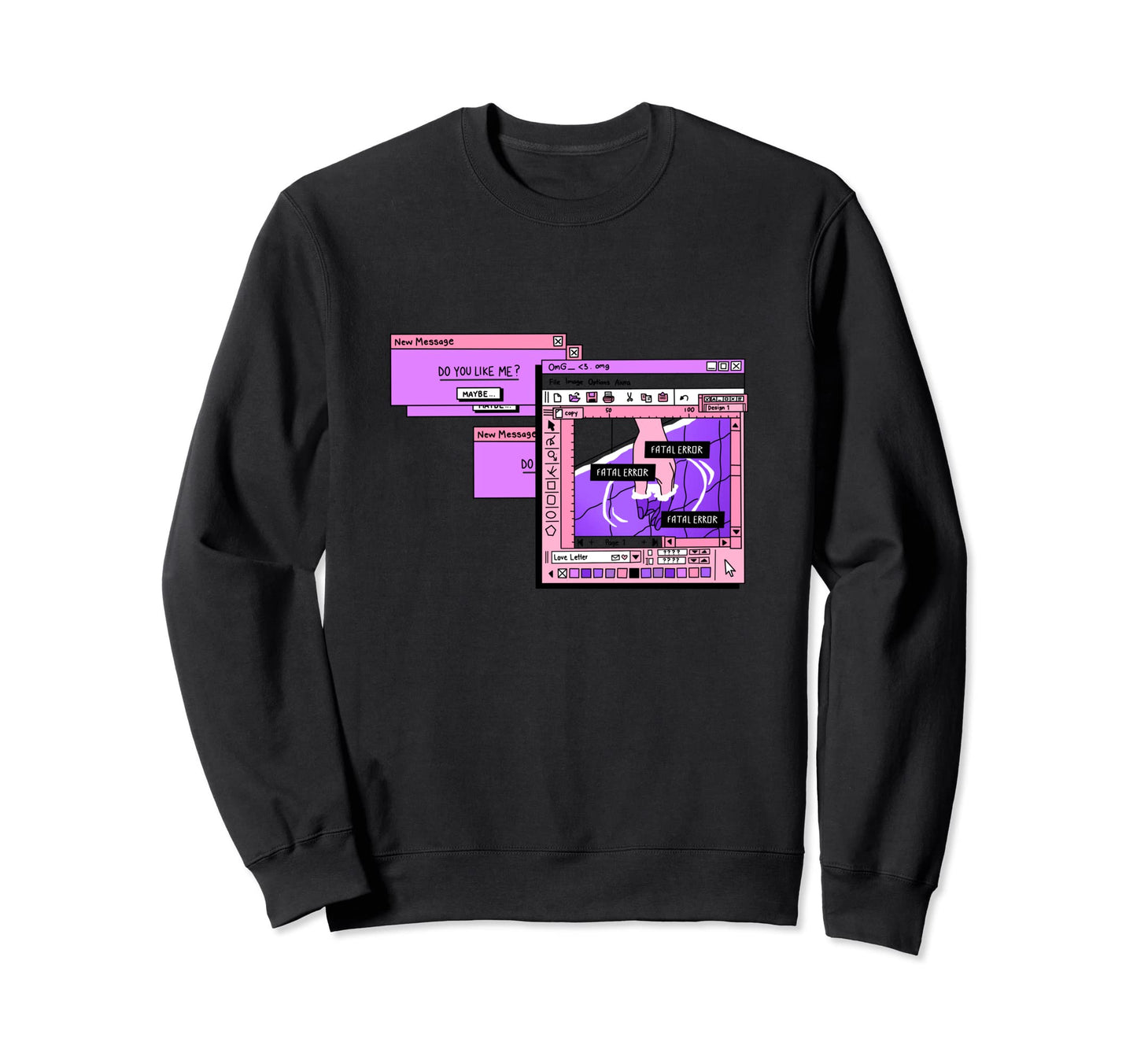 Aesthetic Pc Browser Vaporwave Sweatshirt - Casual Everyday Wear Unisex - T-Shirt, Sweatshirt, Hoodie