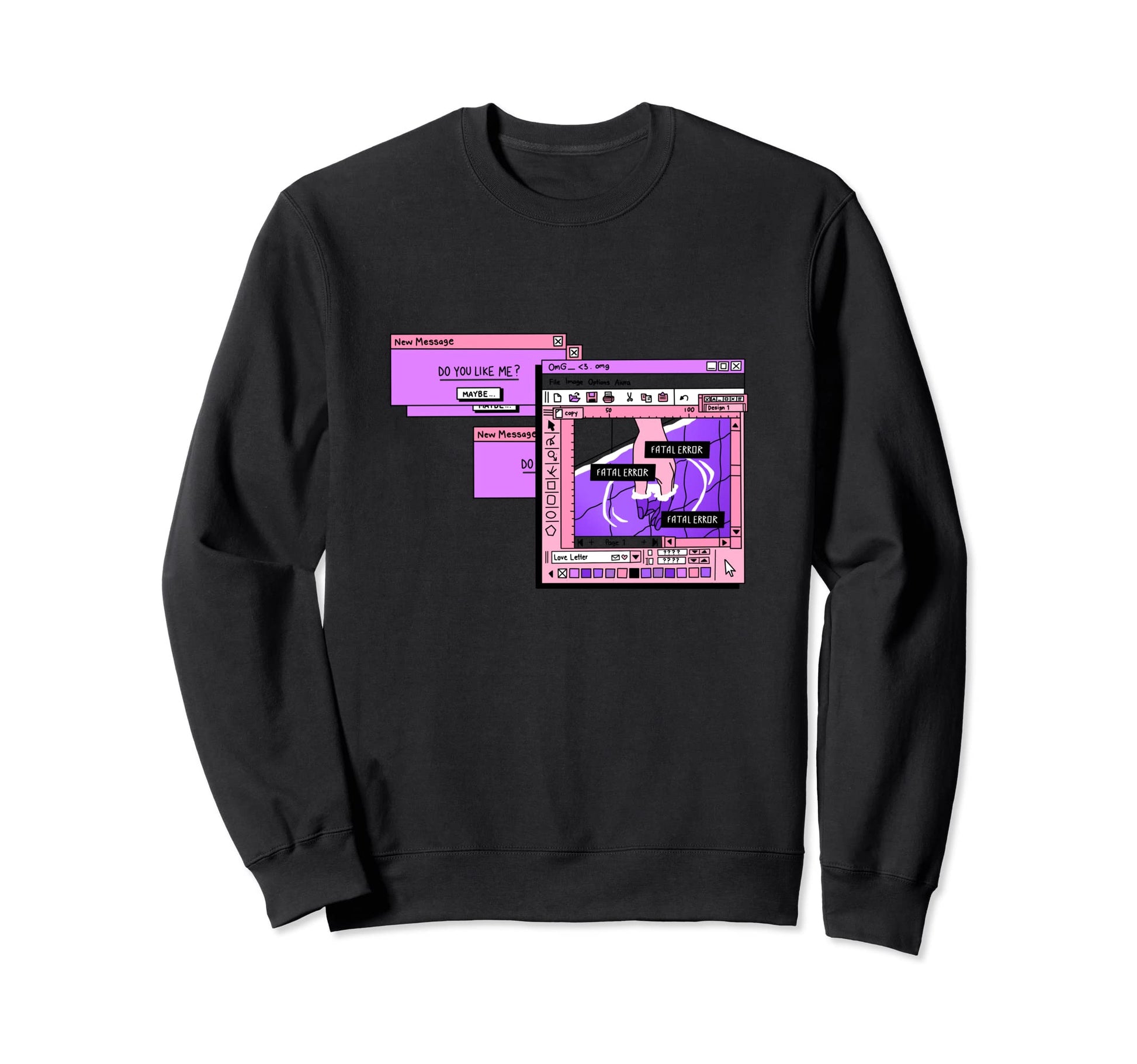Aesthetic Pc Browser Vaporwave Sweatshirt - Casual Everyday Wear Unisex - T-Shirt, Sweatshirt, Hoodie