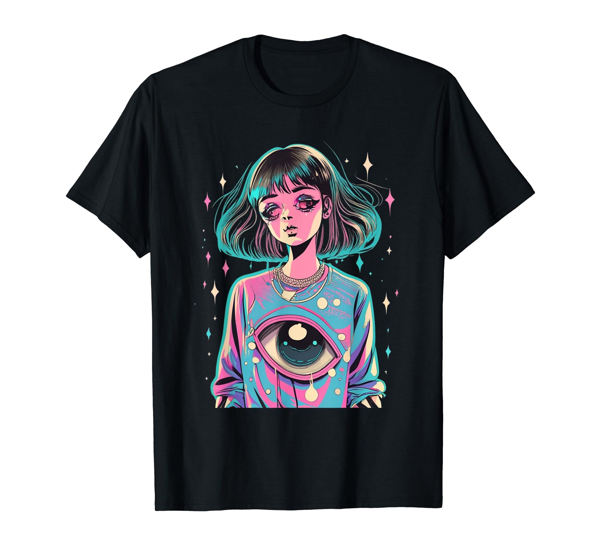Synthwave Vaporwave Aesthetic Sad T-Shirt - Custom Art Print for Adults - T-Shirt, Sweatshirt, Hoodie