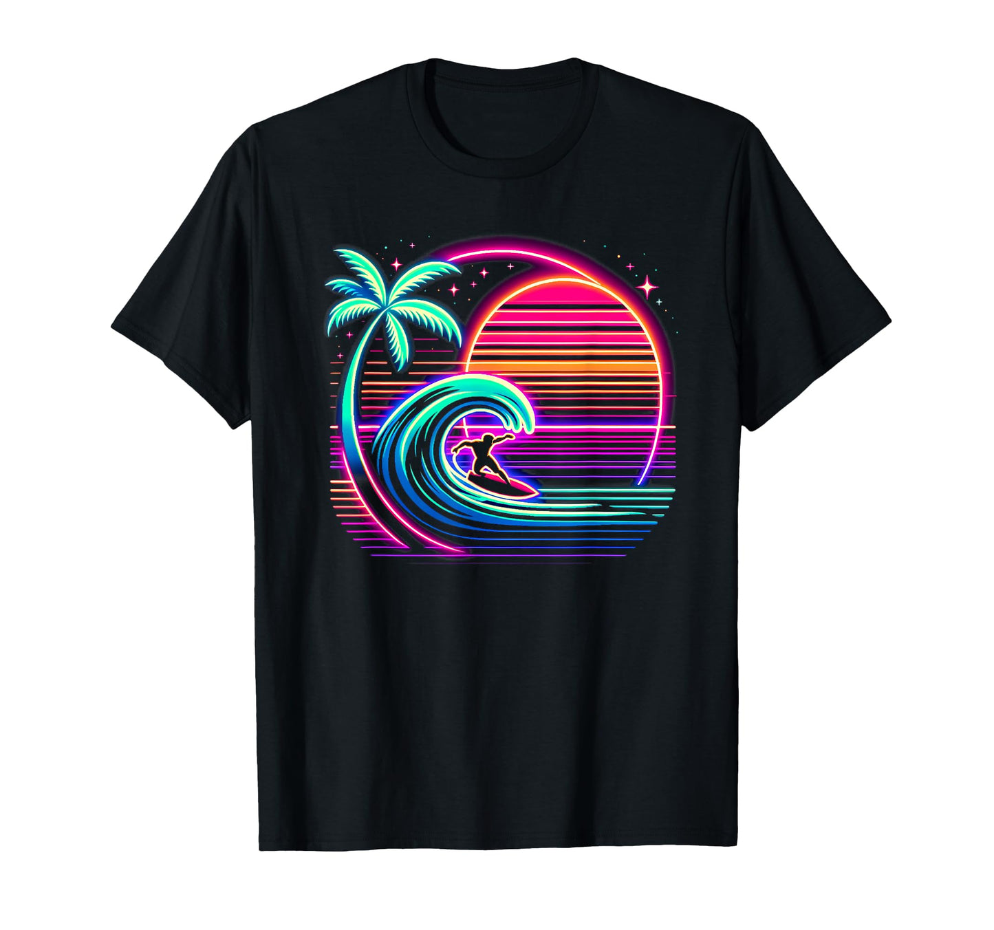 Surfer Vaporwave Aesthetic Beach T-Shirt - Casual Everyday Wear Unisex - T-Shirt, Sweatshirt, Hoodie