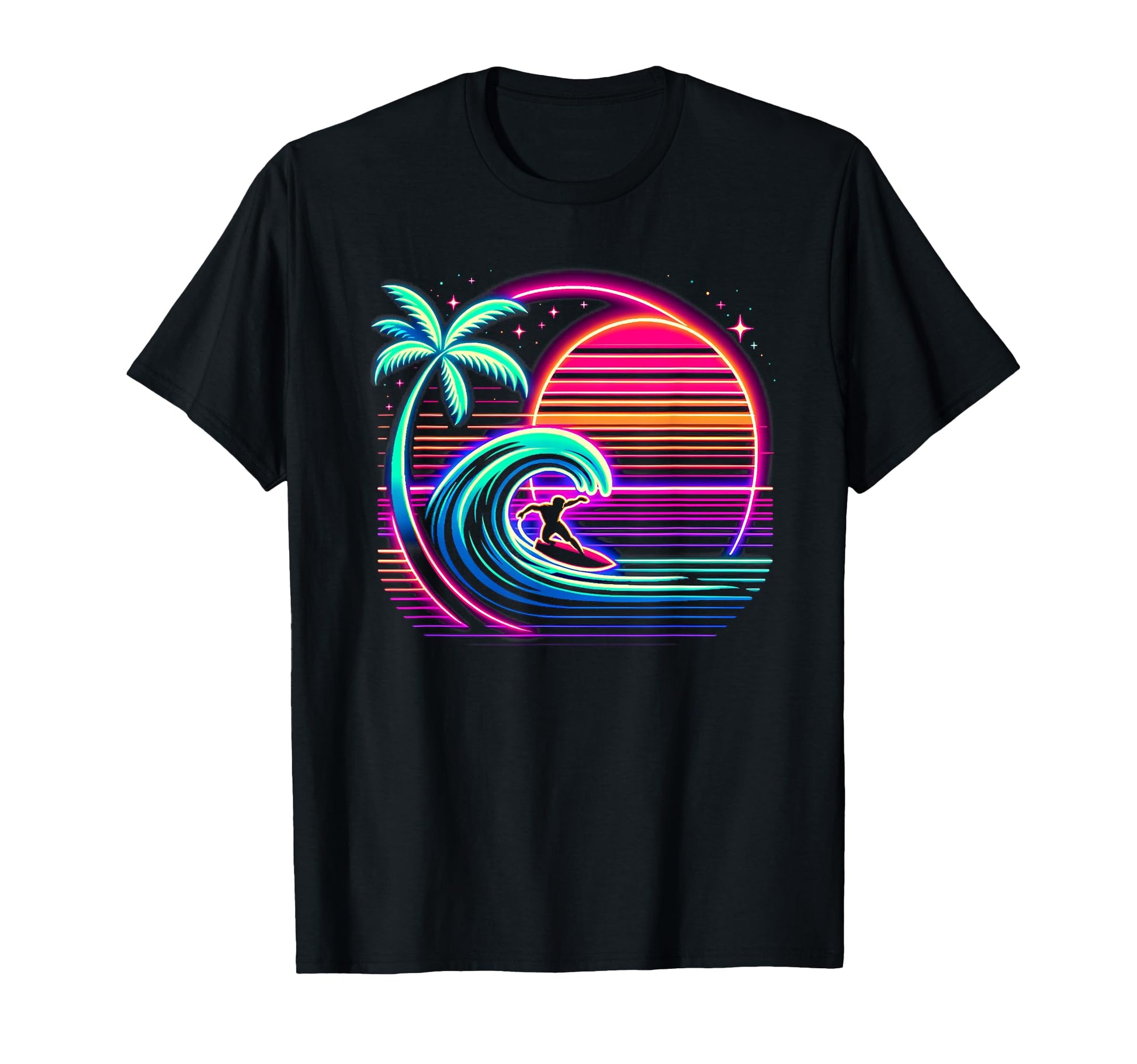 Surfer Vaporwave Aesthetic Beach T-Shirt - Casual Everyday Wear Unisex - T-Shirt, Sweatshirt, Hoodie