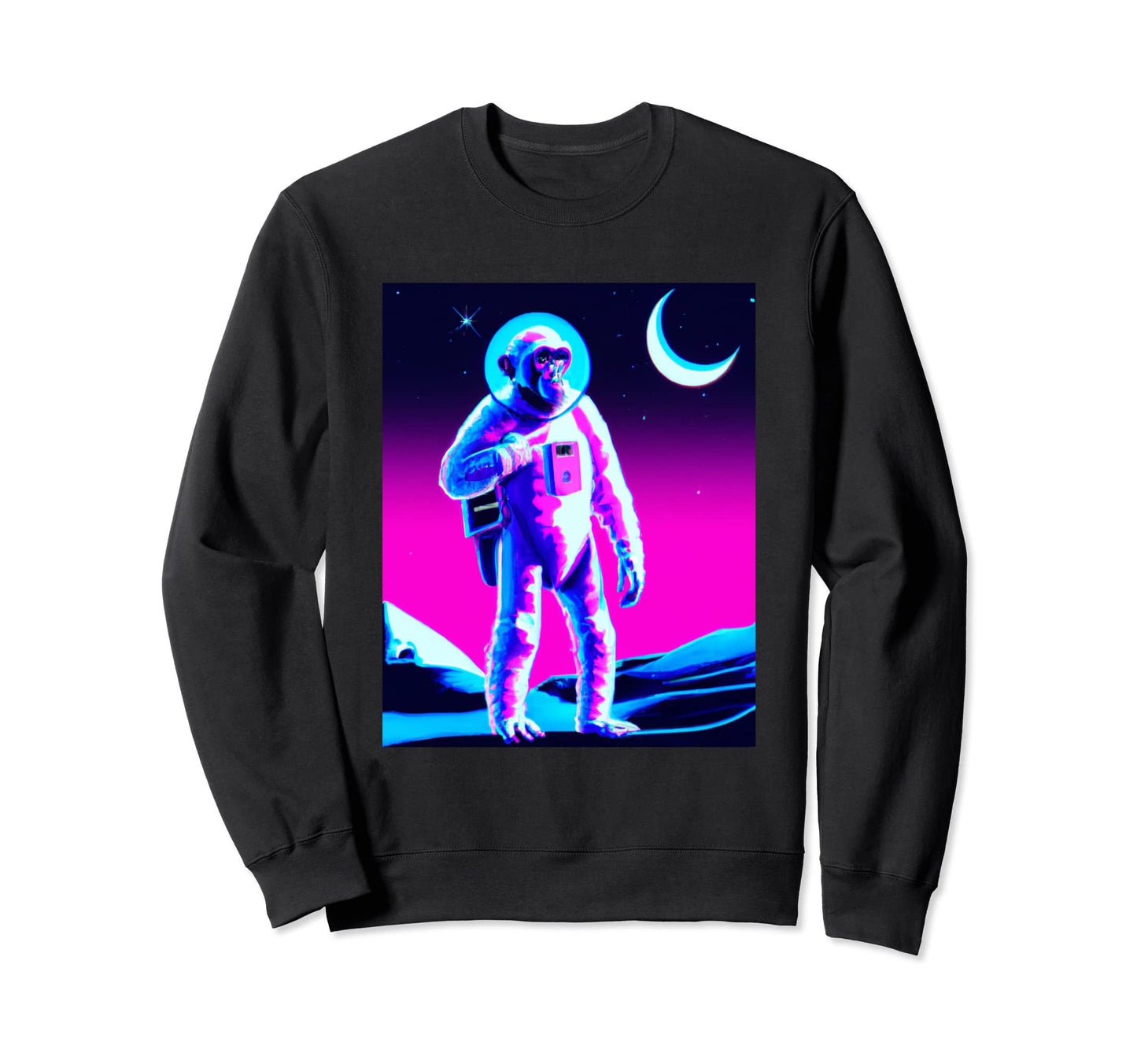 Space Vaporwave Aesthetic Synthwave Sweatshirt - Novelty Apparel Unisex - T-Shirt, Sweatshirt, Hoodie