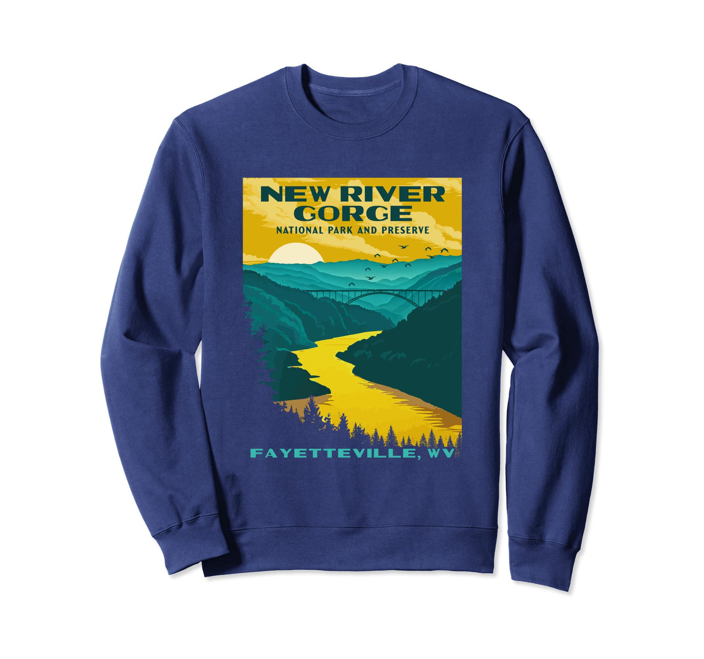 New River Gorge National Park Wpa Sweatshirt - Aesthetic Graphic for Adults - T-Shirt, Sweatshirt, Hoodie