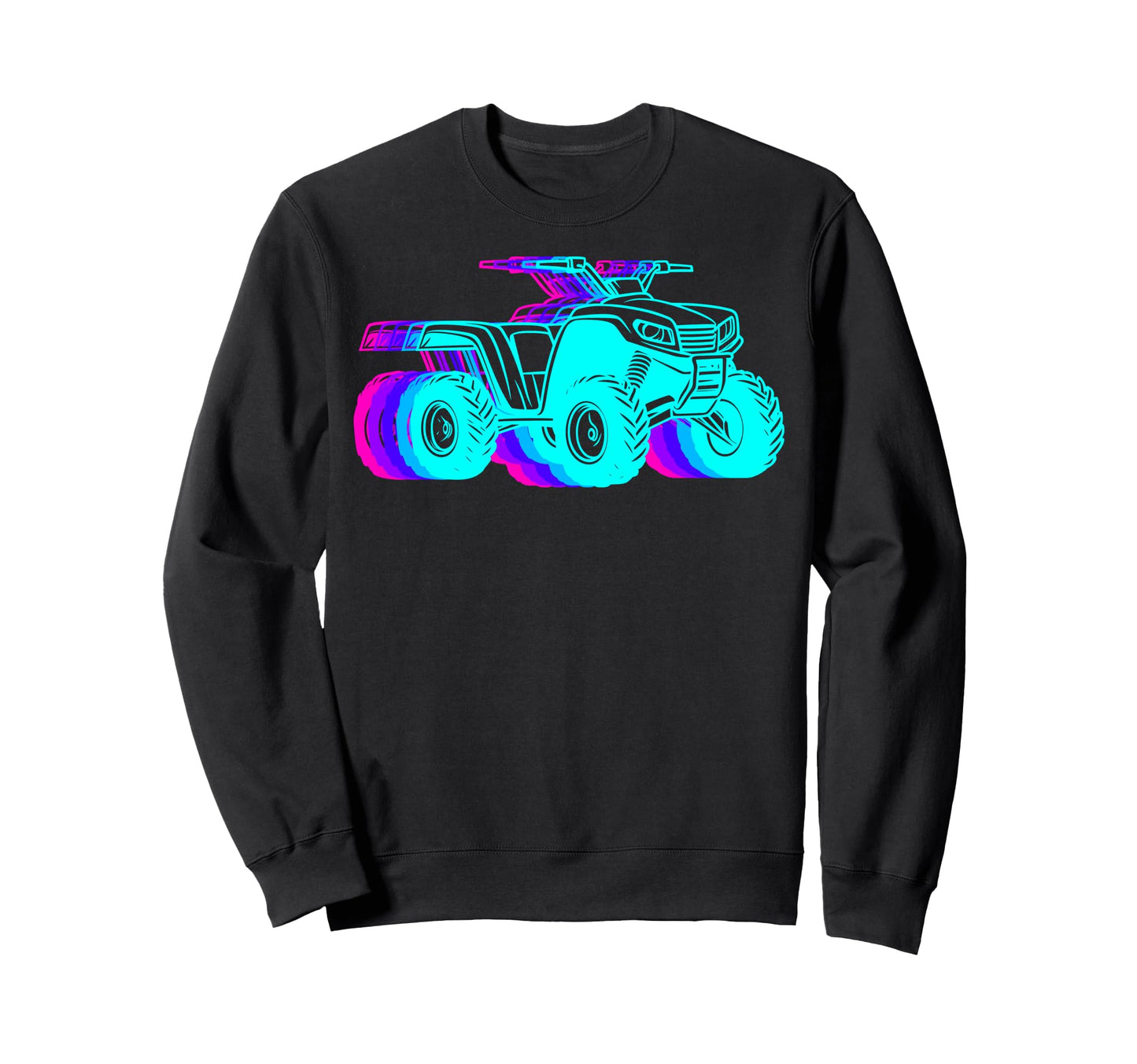 Atv Quad 4 Wheeler Vaporwave Sweatshirt - Streetwear Style Men Women - T-Shirt, Sweatshirt, Hoodie