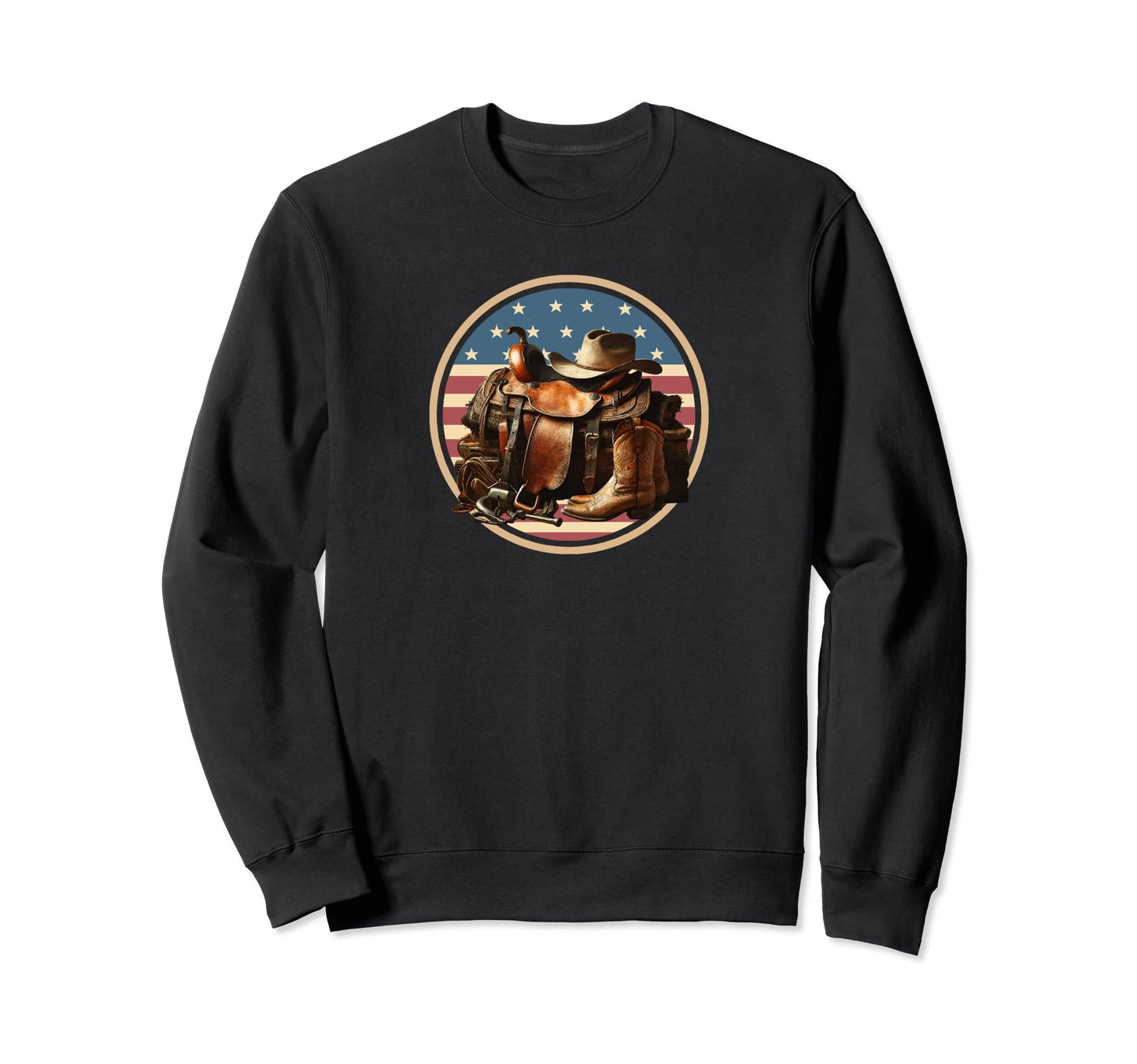 Western Still Life Art Old Saddle Sweatshirt - Graphic Print for Adults - T-Shirt, Sweatshirt, Hoodie