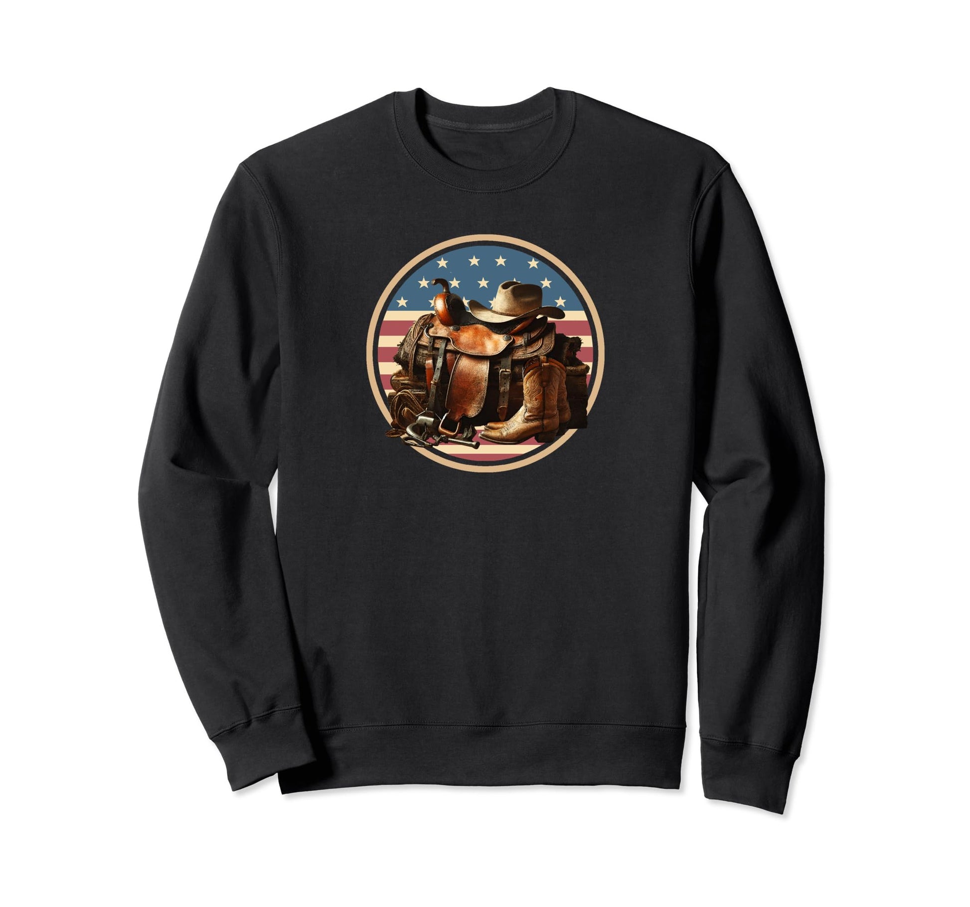 Western Still Life Art Old Saddle Sweatshirt - Graphic Print for Adults - T-Shirt, Sweatshirt, Hoodie