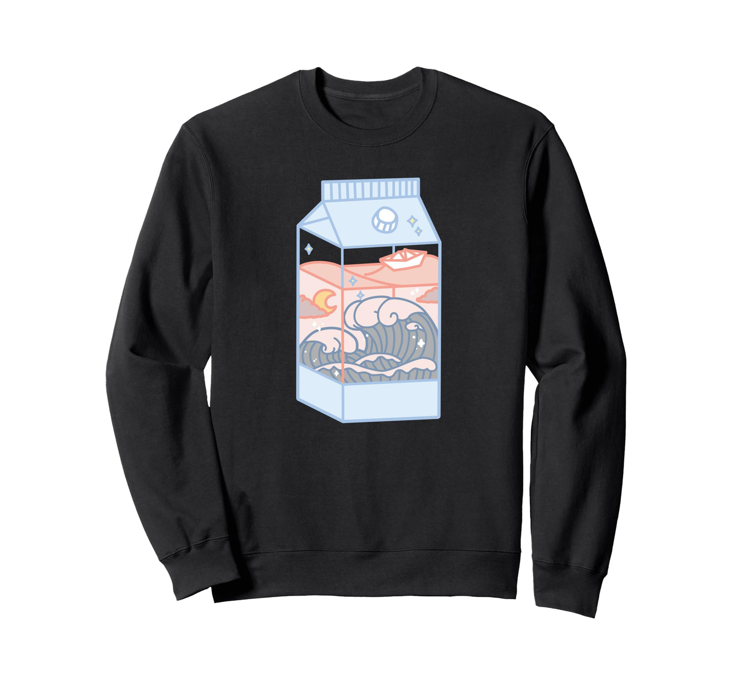 Japanese Aesthetic Milk Box Sweatshirt - Streetwear Style Men Women - T-Shirt, Sweatshirt, Hoodie