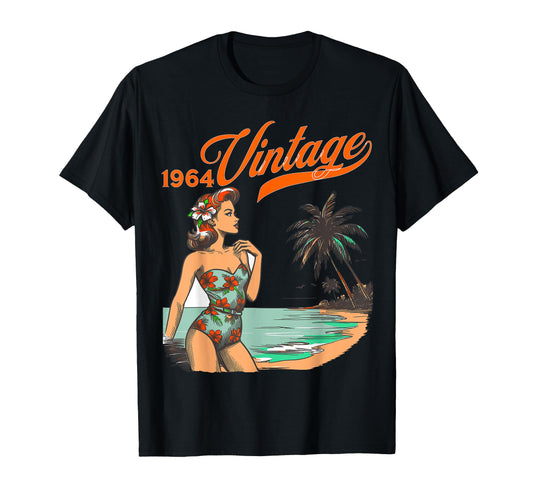 1964 Pinup Beach Vibes Summer T-Shirt - Fun Novelty Design Unisex - T-Shirt, Sweatshirt, Hoodie