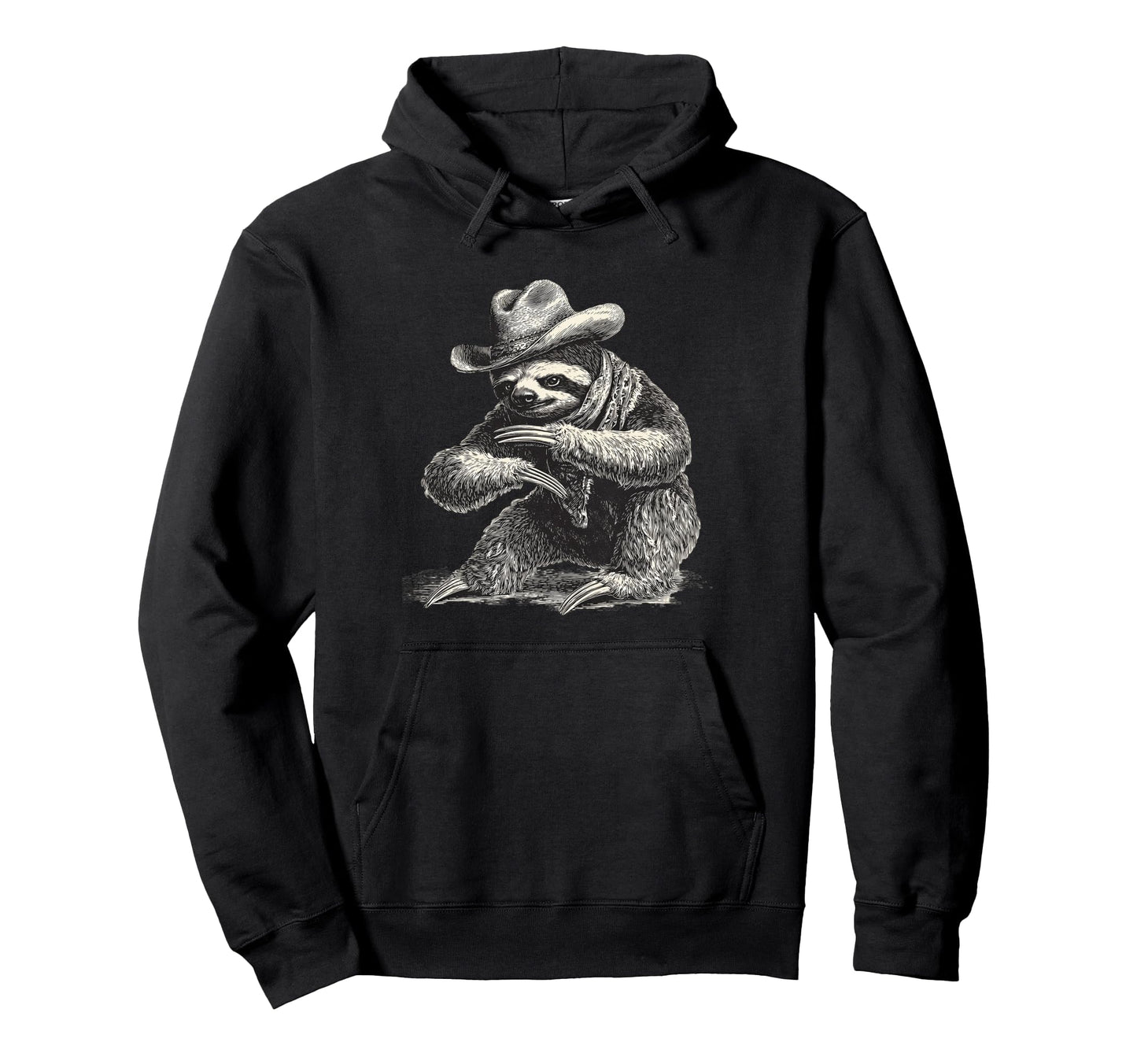 Sloth Cowboy Rodeo Cowgirl Western Hoodie - Unique Graphic for Adults - T-Shirt, Sweatshirt, Hoodie