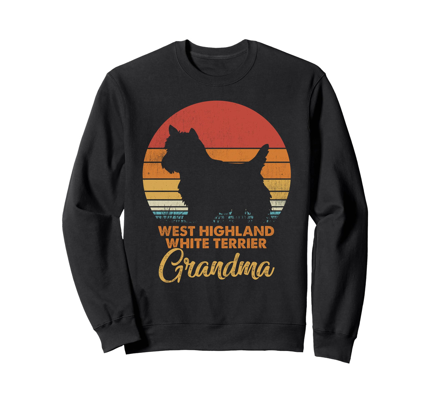Sunset West Highland White Sweatshirt - Streetwear Style for Adults - T-Shirt, Sweatshirt, Hoodie