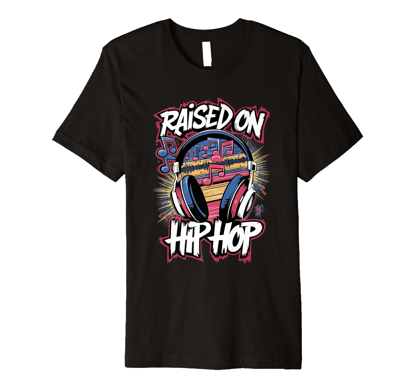 Raised Hip Hop Urban Dj Graffiti Old School T-Shirt - Graphic Print Unisex - T-Shirt, Sweatshirt, Hoodie