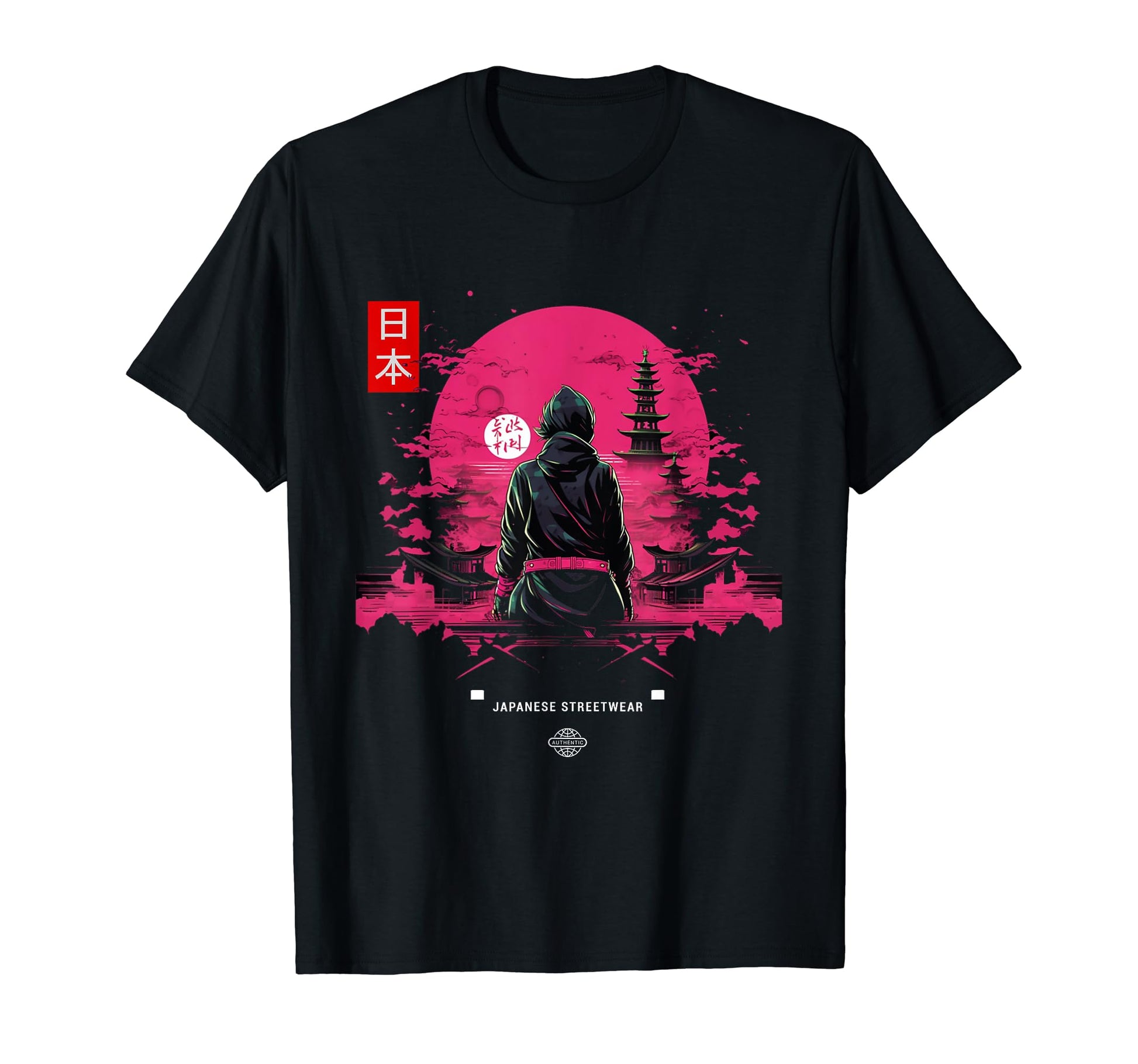 Aesthetic Japanese Vaporwave Samurai T-Shirt - Trendy Graphic Men Women - T-Shirt, Sweatshirt, Hoodie