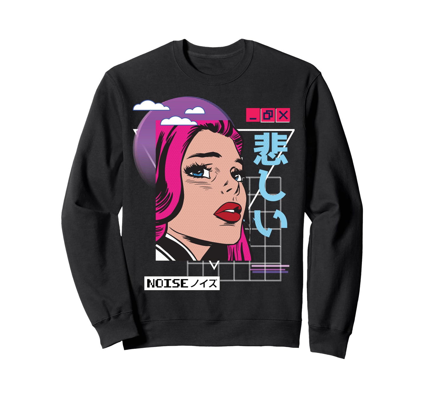 Vaporwave Kawaii Aesthetic Japanese Sweatshirt - Novelty Apparel Men Women - T-Shirt, Sweatshirt, Hoodie