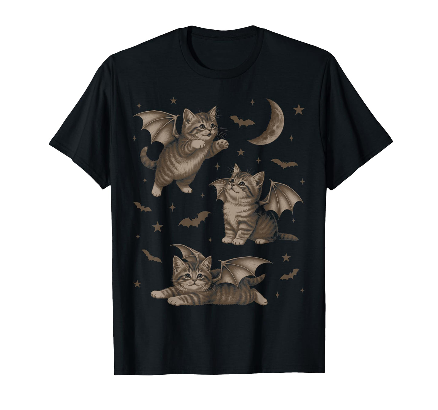 Cat Bat Wing 90S Halloween Fairycore T-Shirt - Aesthetic Graphic Men Women - T-Shirt, Sweatshirt, Hoodie