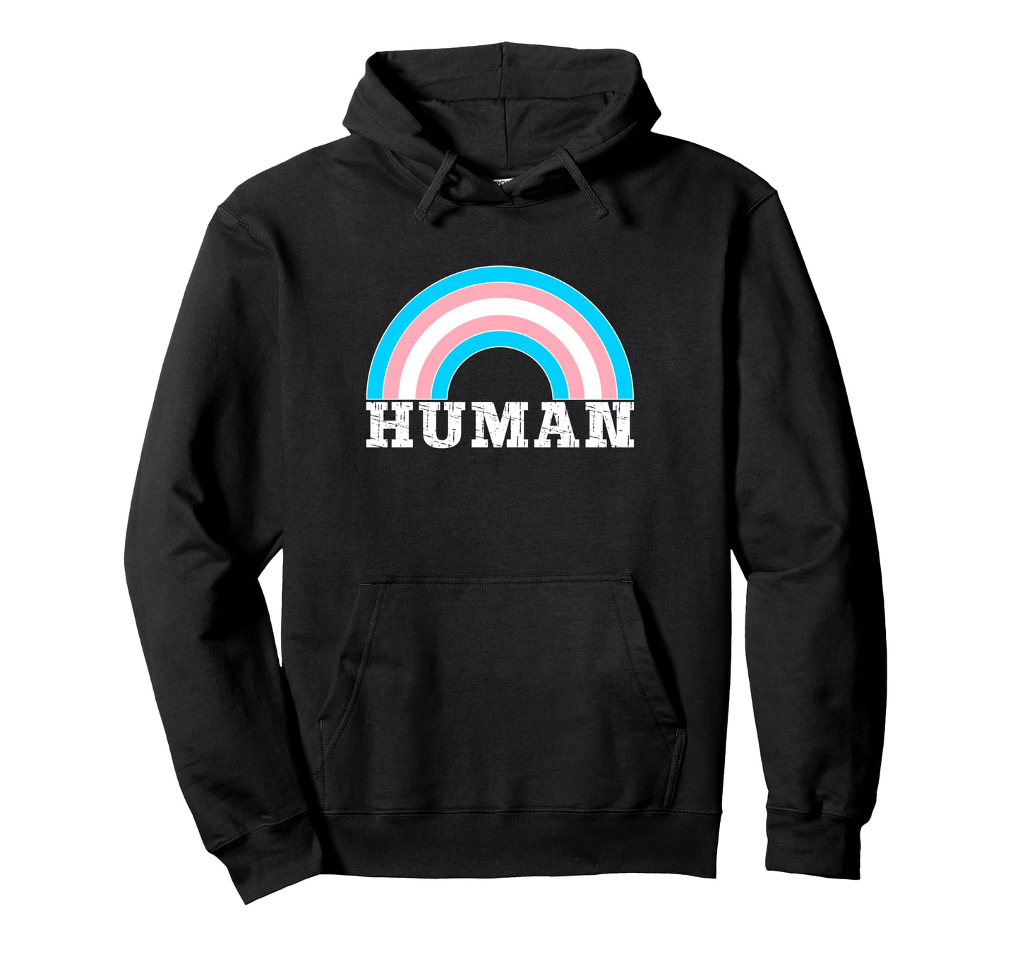 Lgbtq Human Trans Pride Lgbt Ally Rainbow Hoodie - Minimalist Print Unisex - T-Shirt, Sweatshirt, Hoodie