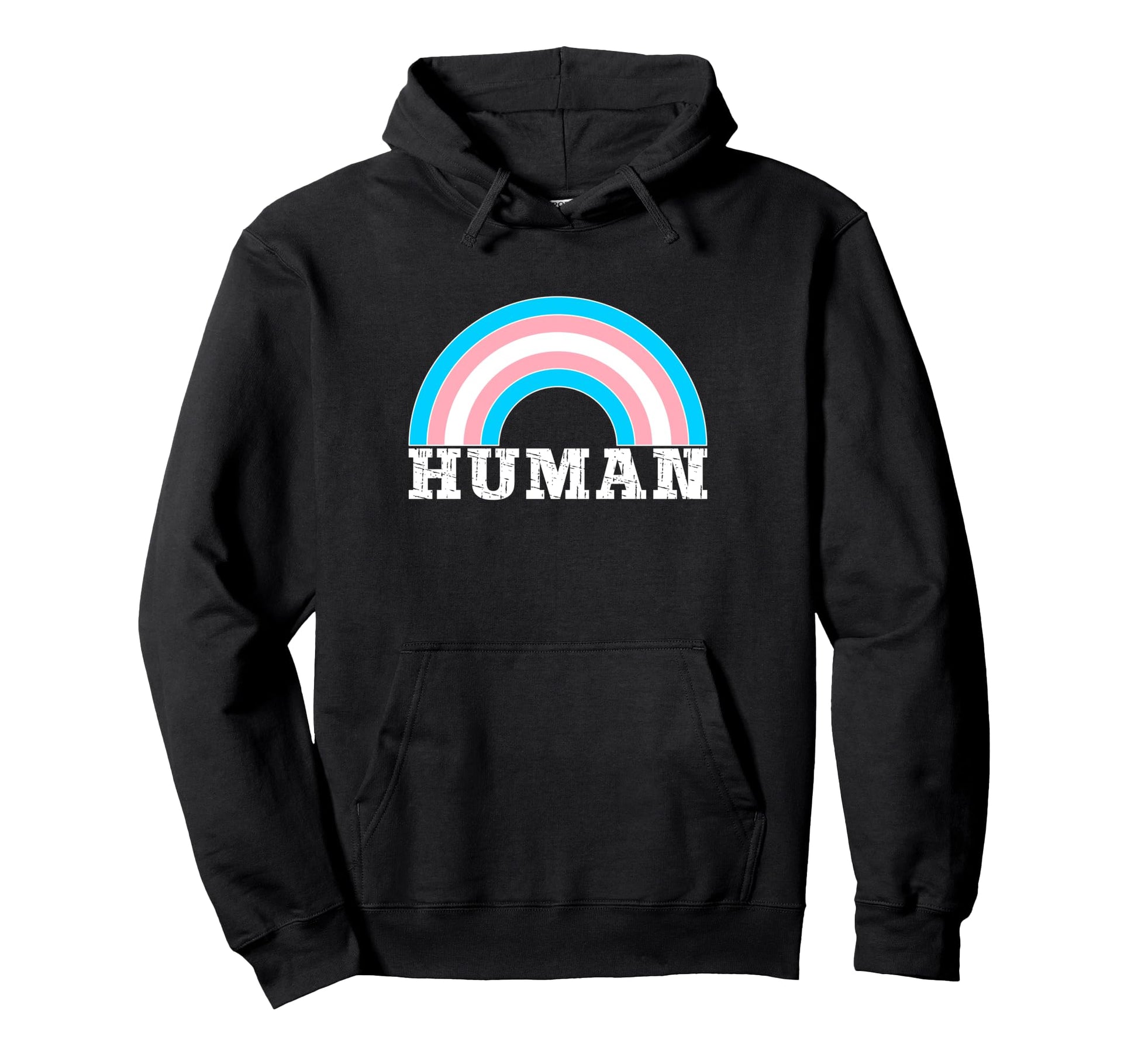 Lgbtq Human Trans Pride Lgbt Ally Rainbow Hoodie - Minimalist Print Unisex - T-Shirt, Sweatshirt, Hoodie