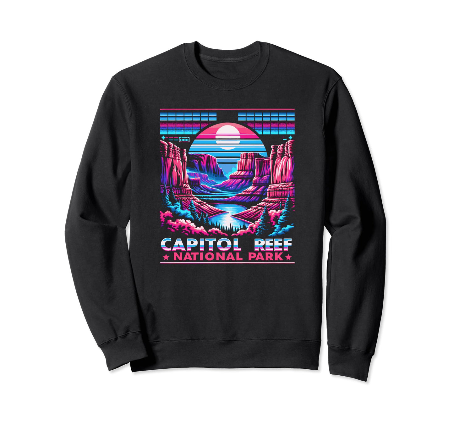 Capitol Reef National Park Utah 80S Sweatshirt - Graphic Print Men Women - T-Shirt, Sweatshirt, Hoodie