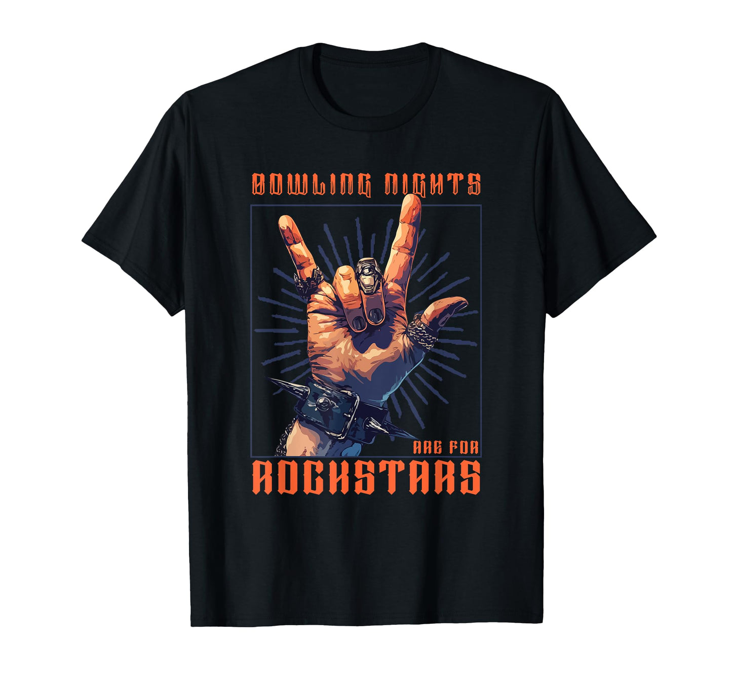 Rock Out And Bowl Bowling Nights Are T-Shirt - Custom Art Print Men Women - T-Shirt, Sweatshirt, Hoodie