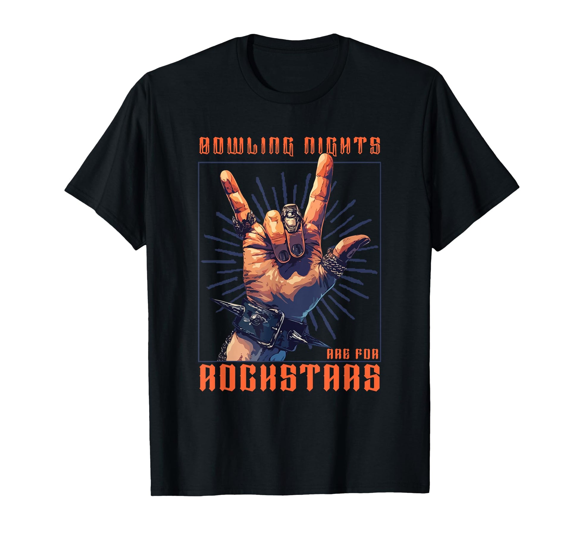 Rock Out And Bowl Bowling Nights Are T-Shirt - Custom Art Print Men Women - T-Shirt, Sweatshirt, Hoodie