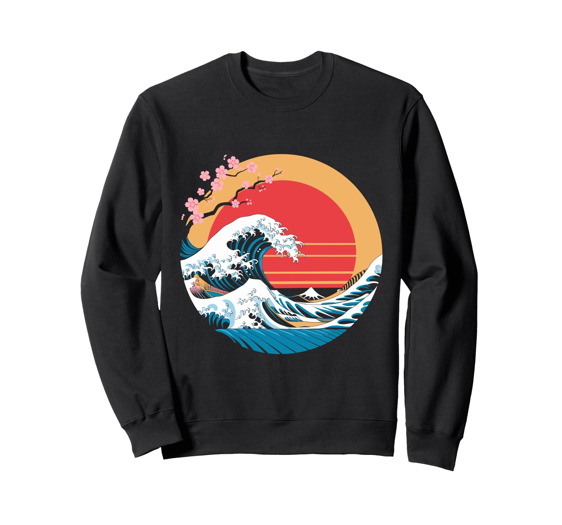 Big Wave Vaporwave Aesthetic 80S Sweatshirt - Streetwear Style Men Women - T-Shirt, Sweatshirt, Hoodie