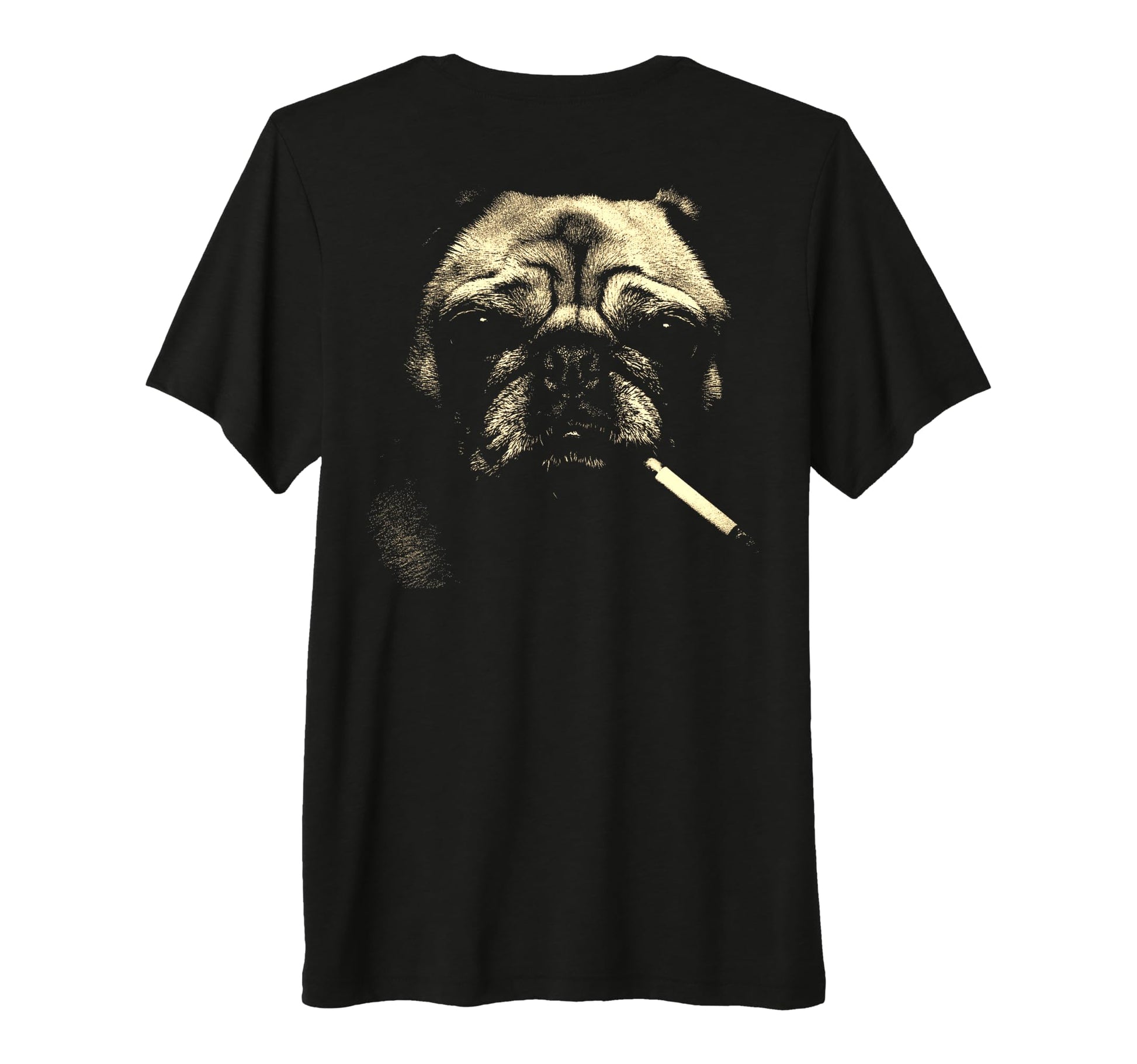 Pug Smoking Cigarette Grunge Meme 90S T-Shirt - Minimalist Print Unisex - T-Shirt, Sweatshirt, Hoodie