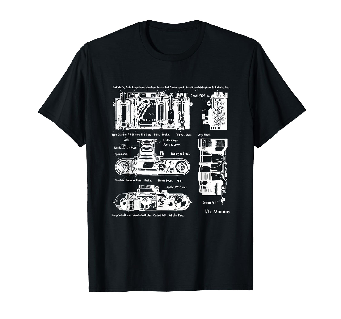 Low Aperture F1 9 Film Camera T-Shirt - Casual Everyday Wear Men Women - T-Shirt, Sweatshirt, Hoodie