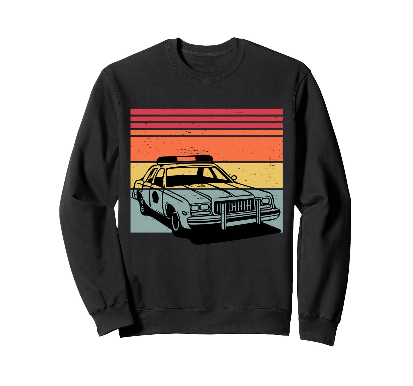 Police Car Tv Cop Shows 70S Sweatshirt - Casual Everyday Wear for Adults - T-Shirt, Sweatshirt, Hoodie