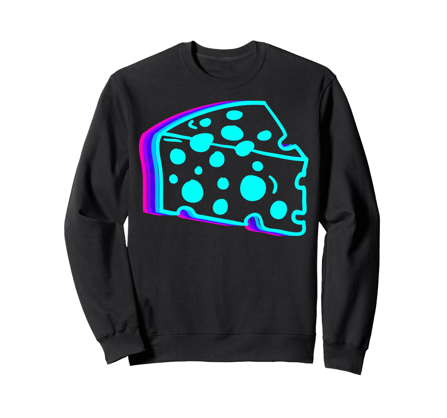 Cheese Gouda Feta Cheddar Vaporwave Sweatshirt - Minimalist Print Unisex - T-Shirt, Sweatshirt, Hoodie