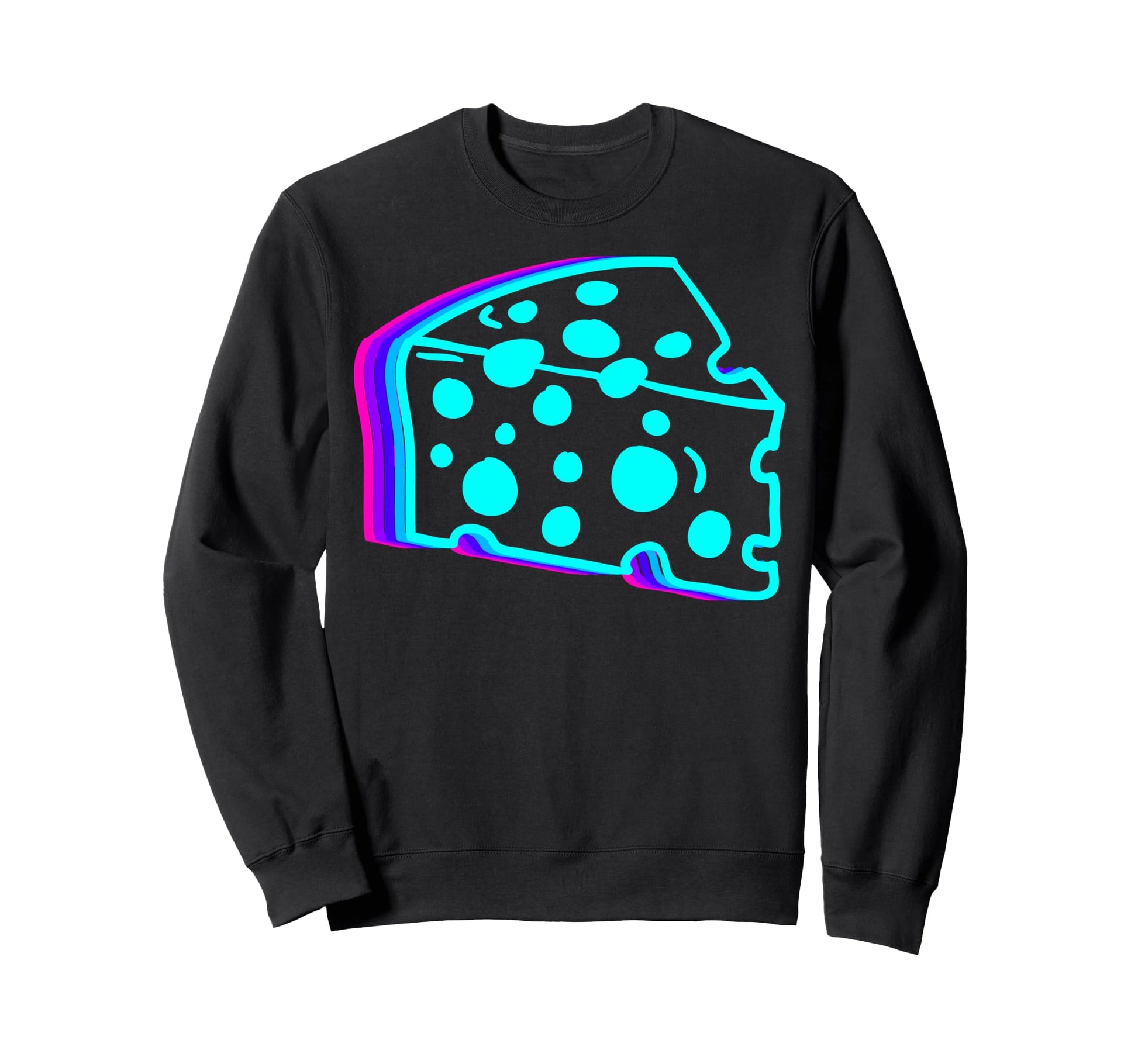 Cheese Gouda Feta Cheddar Vaporwave Sweatshirt - Minimalist Print Unisex - T-Shirt, Sweatshirt, Hoodie