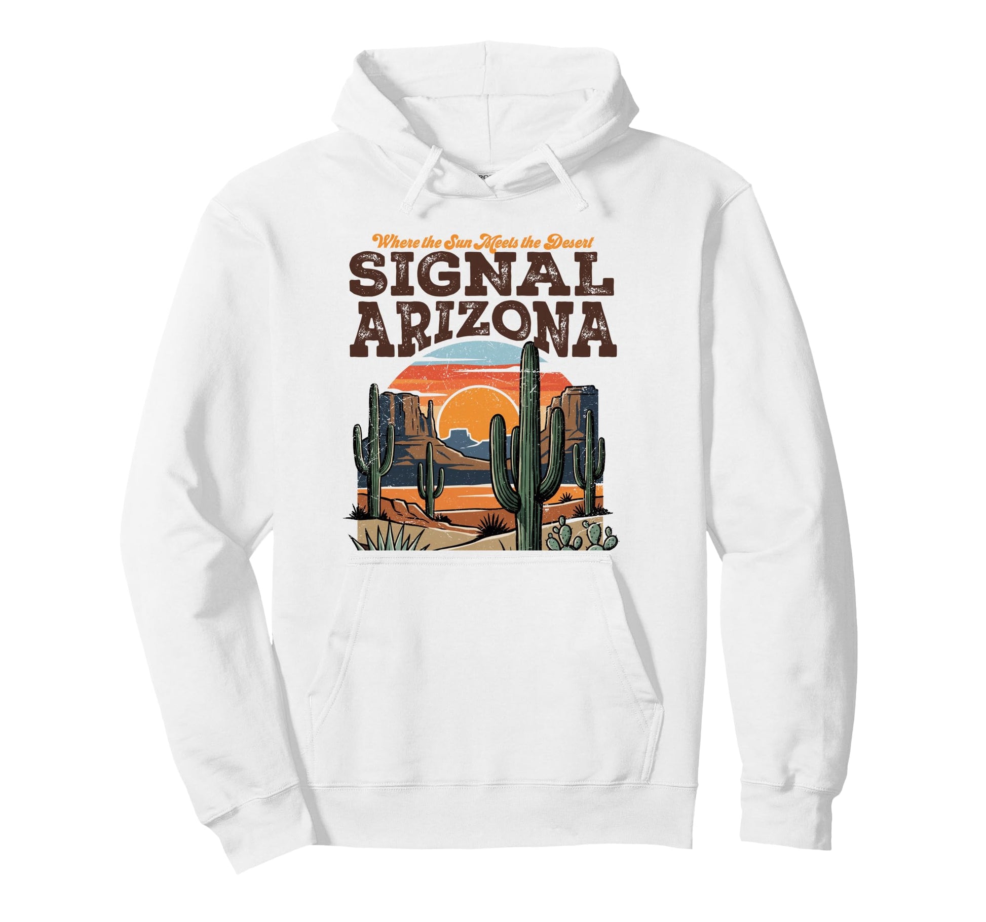 Signal Az Southwest Desert Landscape Hoodie - Graphic Print for Adults - T-Shirt, Sweatshirt, Hoodie
