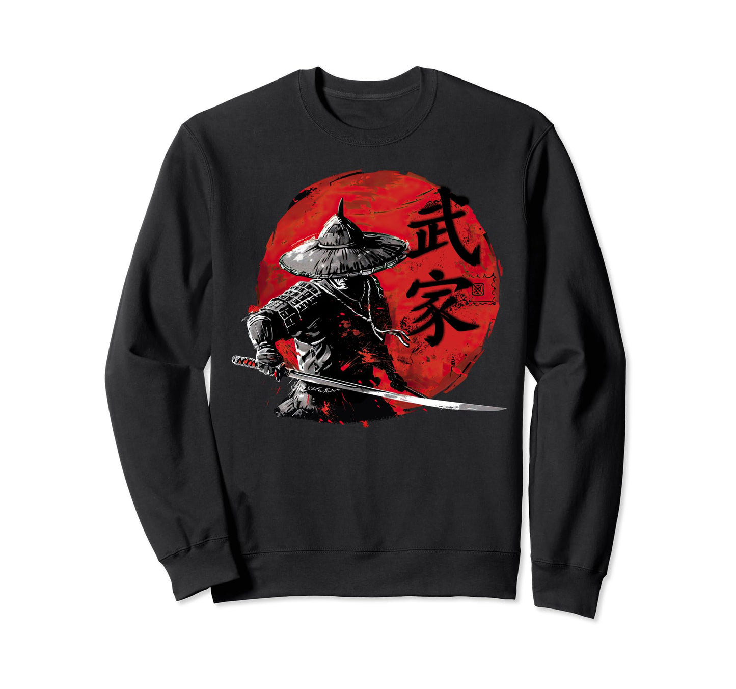 Samurai Warrior Japanese Art Sweatshirt - Trendy Graphic for Adults - T-Shirt, Sweatshirt, Hoodie