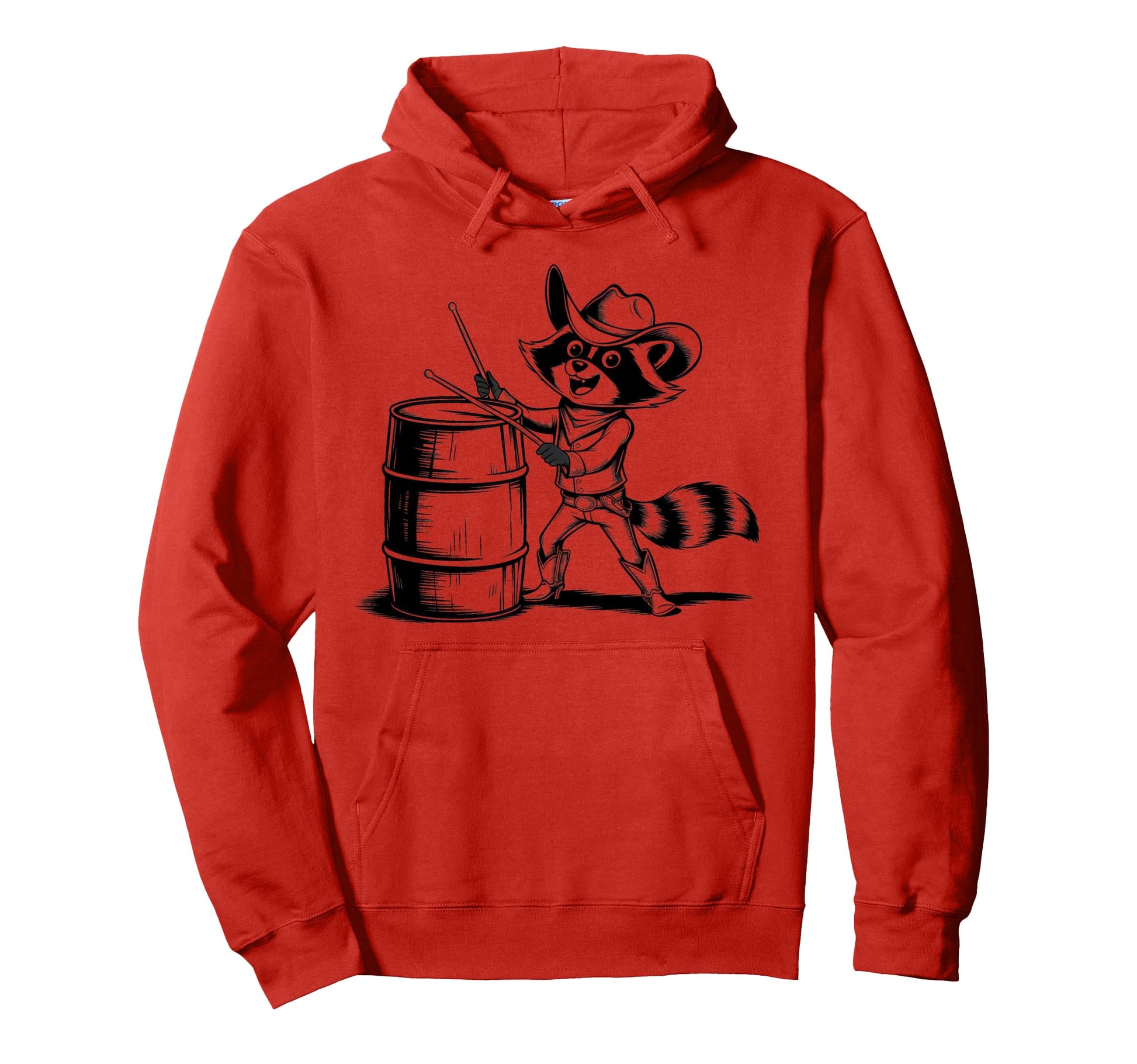 Raccoon 90S Country Music Western Hoodie - Fun Novelty Design for Adults - T-Shirt, Sweatshirt, Hoodie
