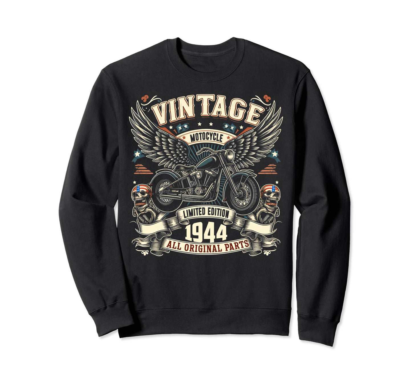 1944 Born 1944 80Th Birthday Sweatshirt - Trendy Graphic for Adults - T-Shirt, Sweatshirt, Hoodie
