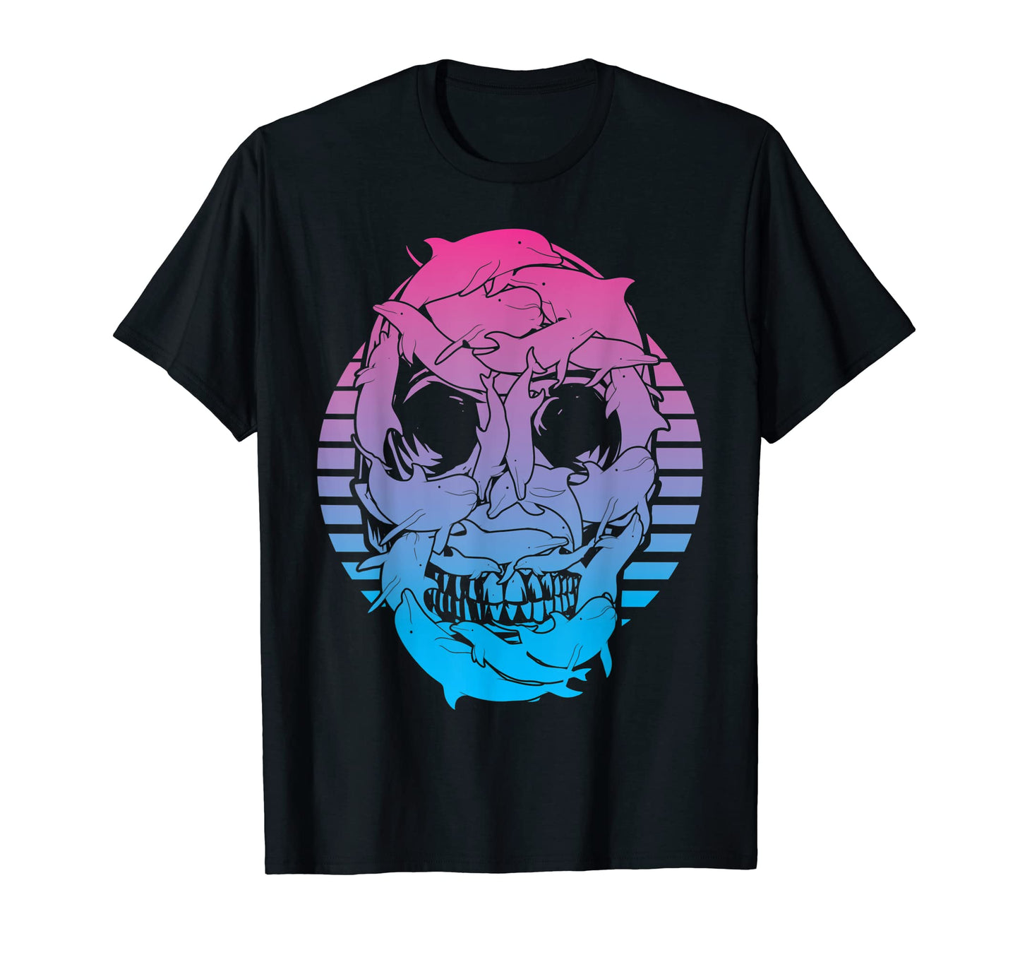 Dolphins Vaporwave Aesthetic T-Shirt - Graphic Print Unisex - T-Shirt, Sweatshirt, Hoodie
