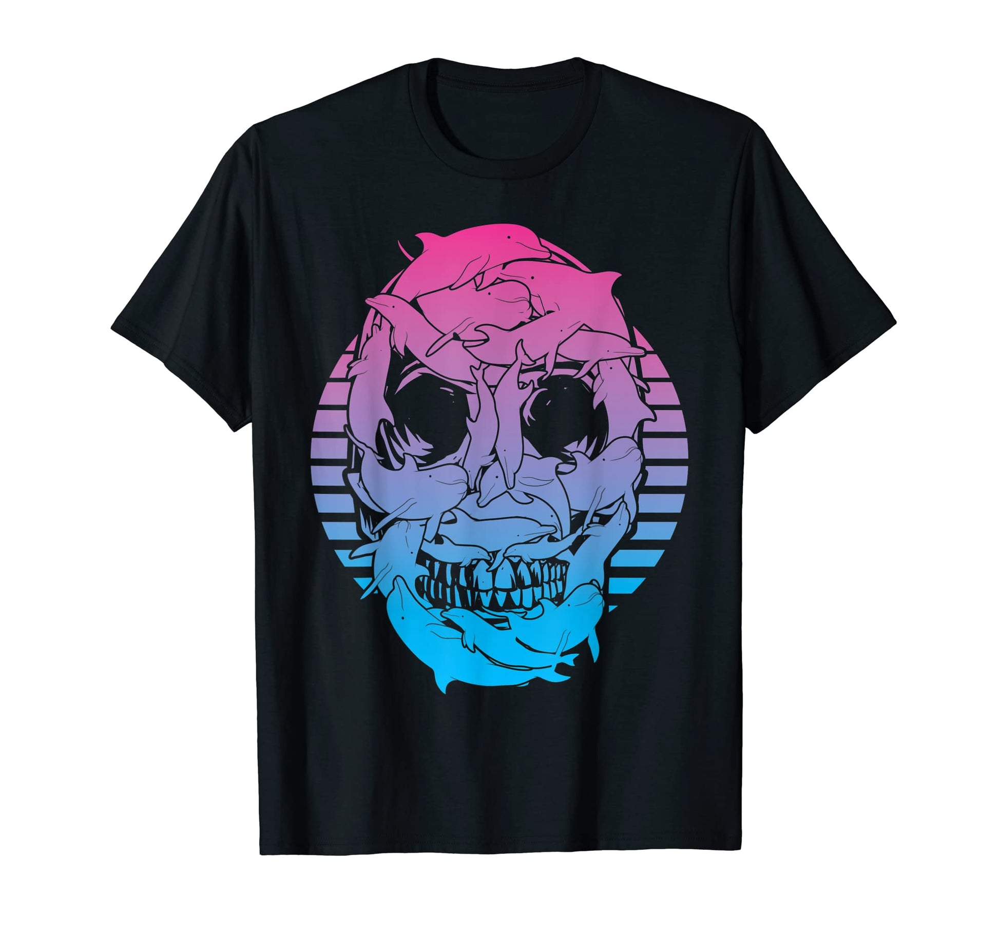 Dolphins Vaporwave Aesthetic T-Shirt - Graphic Print Unisex - T-Shirt, Sweatshirt, Hoodie